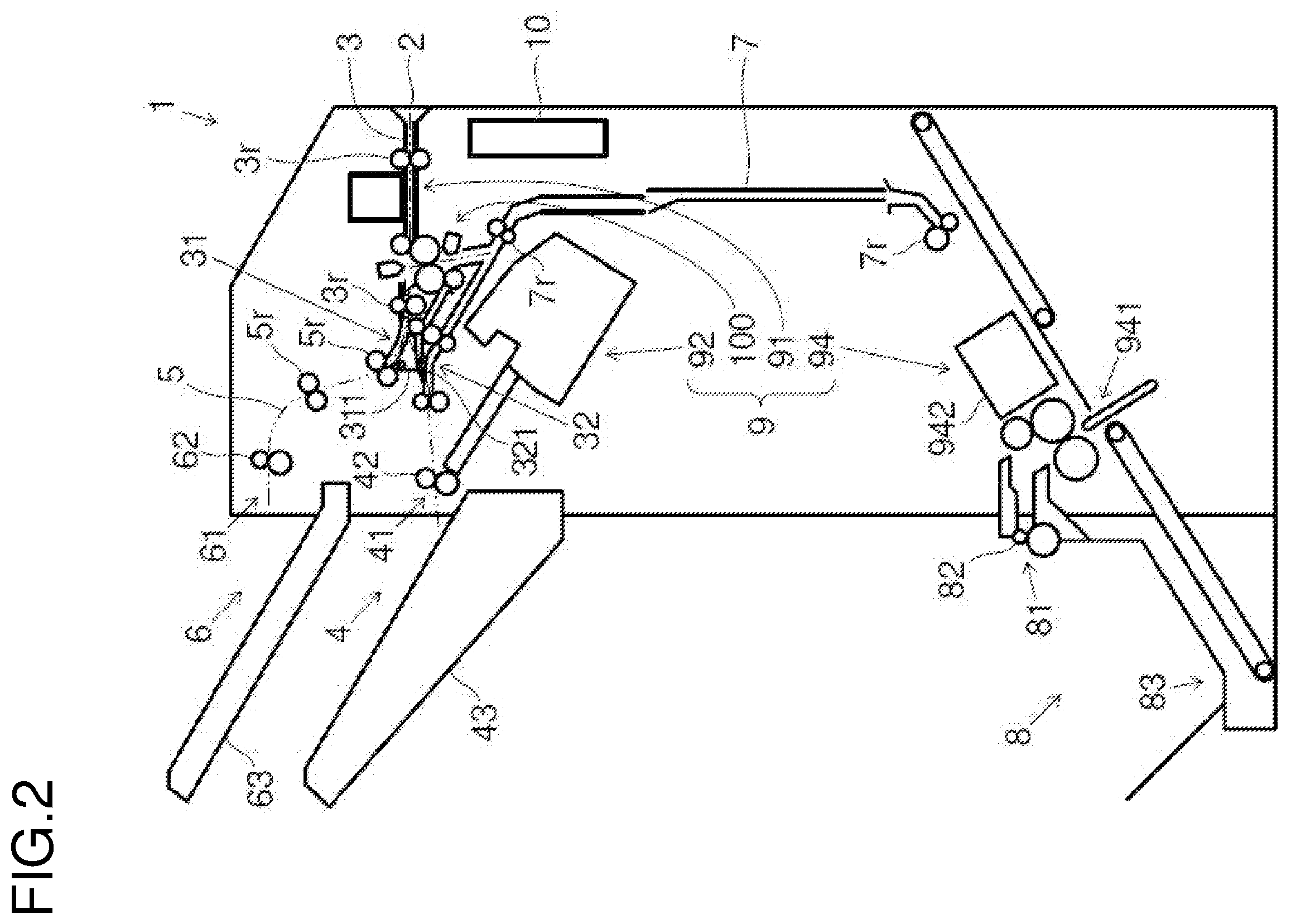 Patent US12134538 Figure 2 – Sheet discharge device and sheet postprocessing device provided therewith