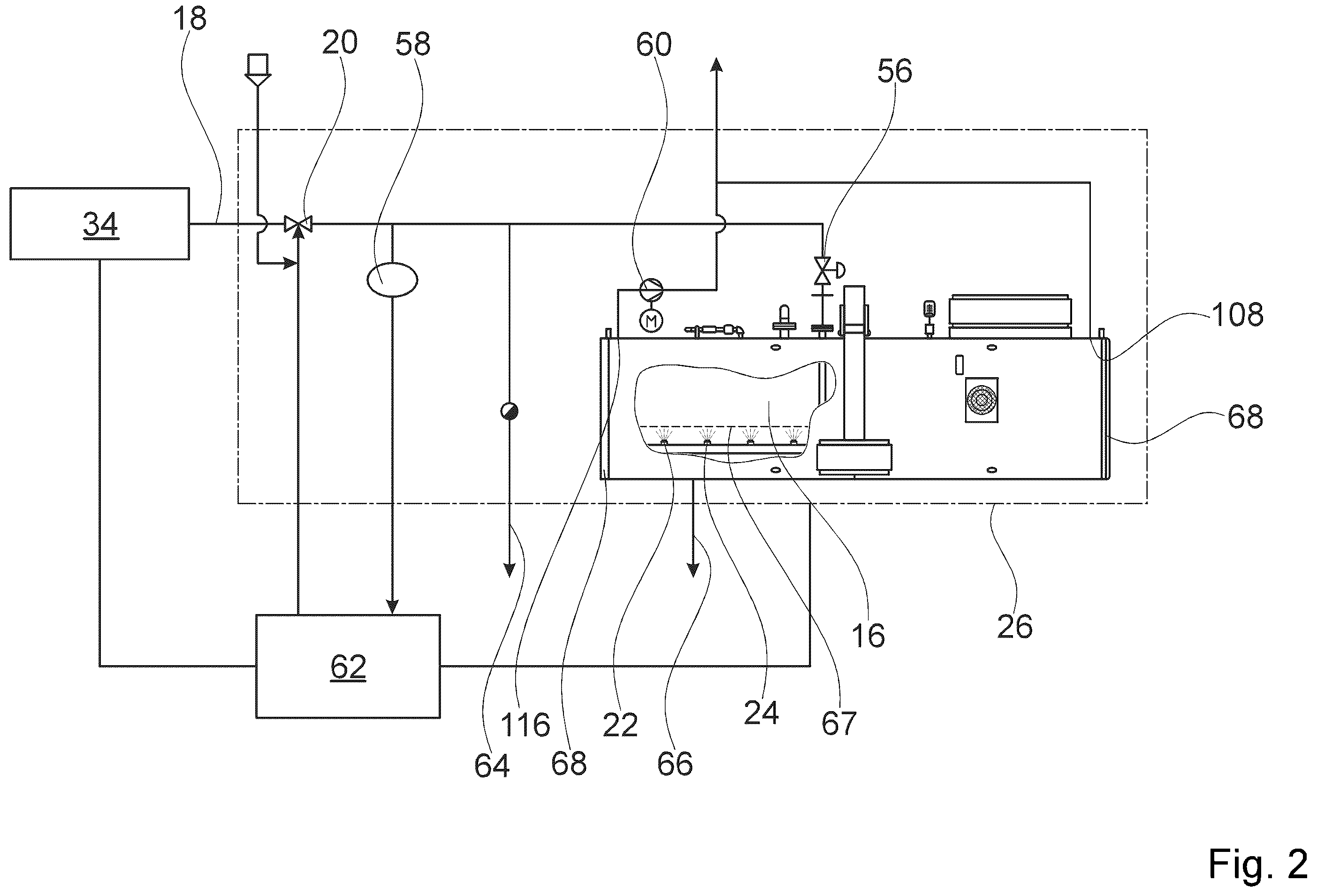 Patent US12134540 Figure 2 – Process for producing at least one filament, vapour-depositing apparatus for carrying out such a process and filament-production installation with such a vapour-depositing apparatus