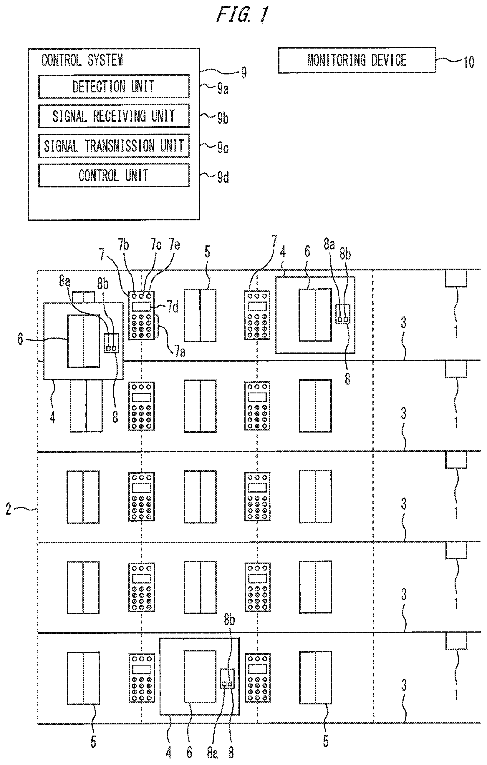 Patent US12134542 Figure 1 – Hall destination floor input device for elevators, elevator control system, and elevator system