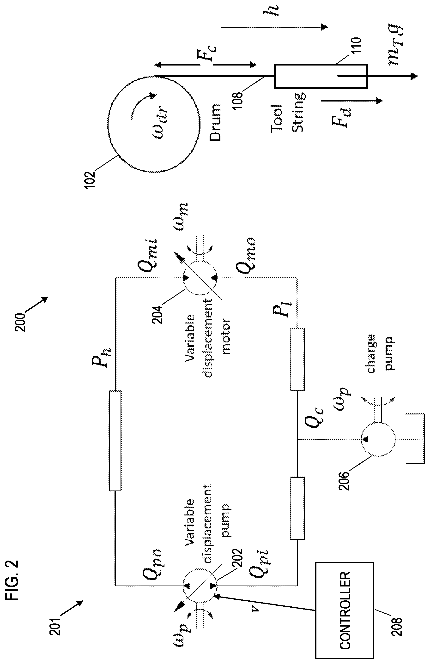 Patent US12134547 Figure 2 – Hydraulic winch control