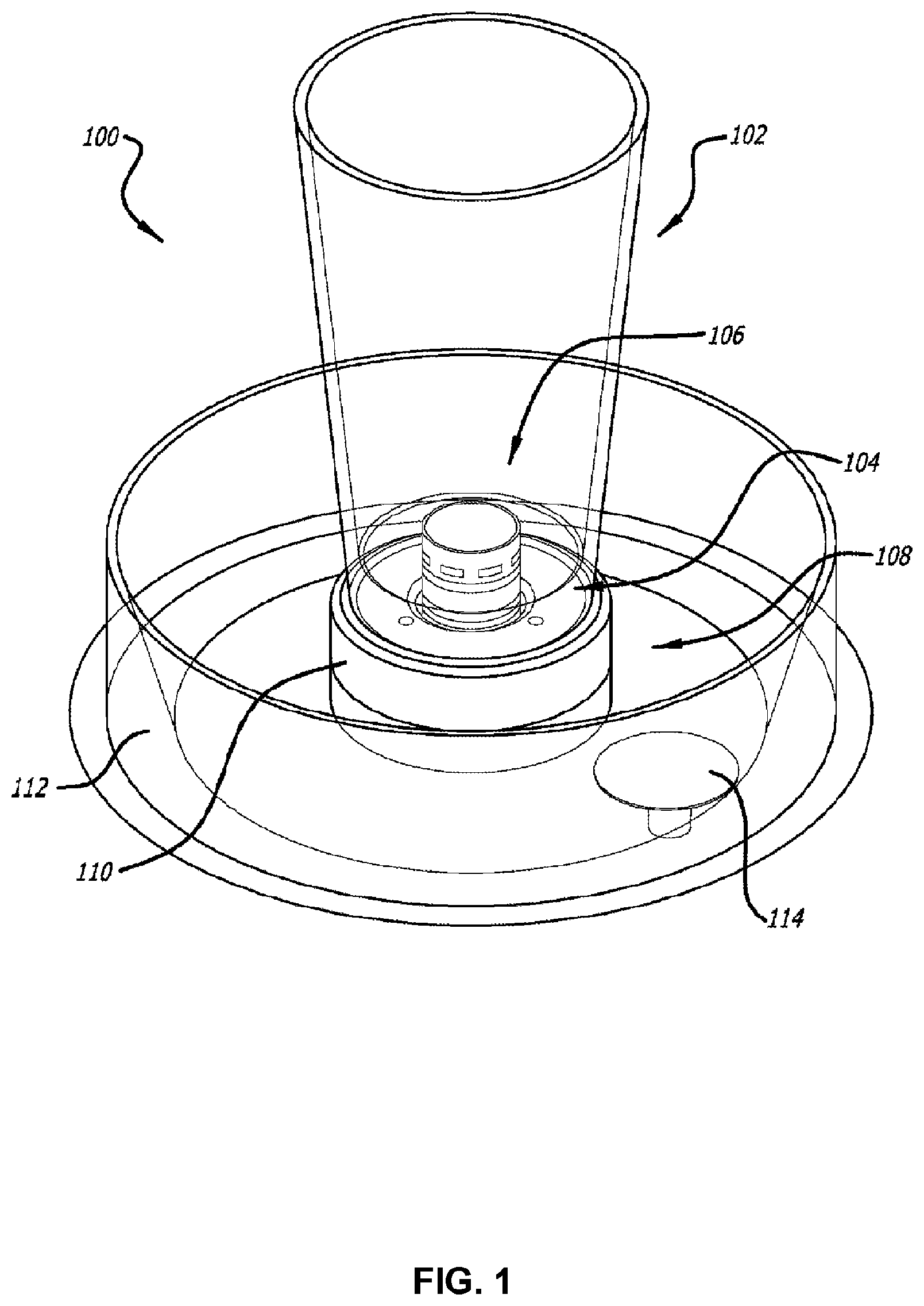 Patent US12134551 Figure 1 – Beverage dispensing systems and methods thereof