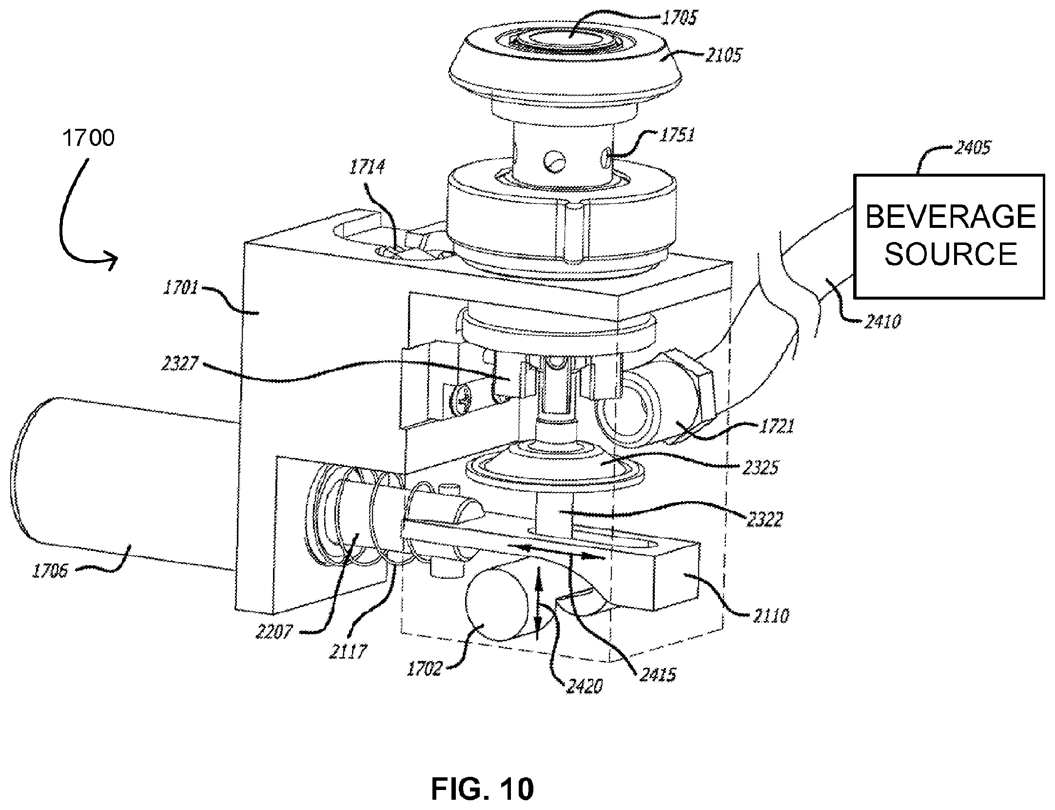 Patent US12134551 Figure 7 – Beverage dispensing systems and methods thereof