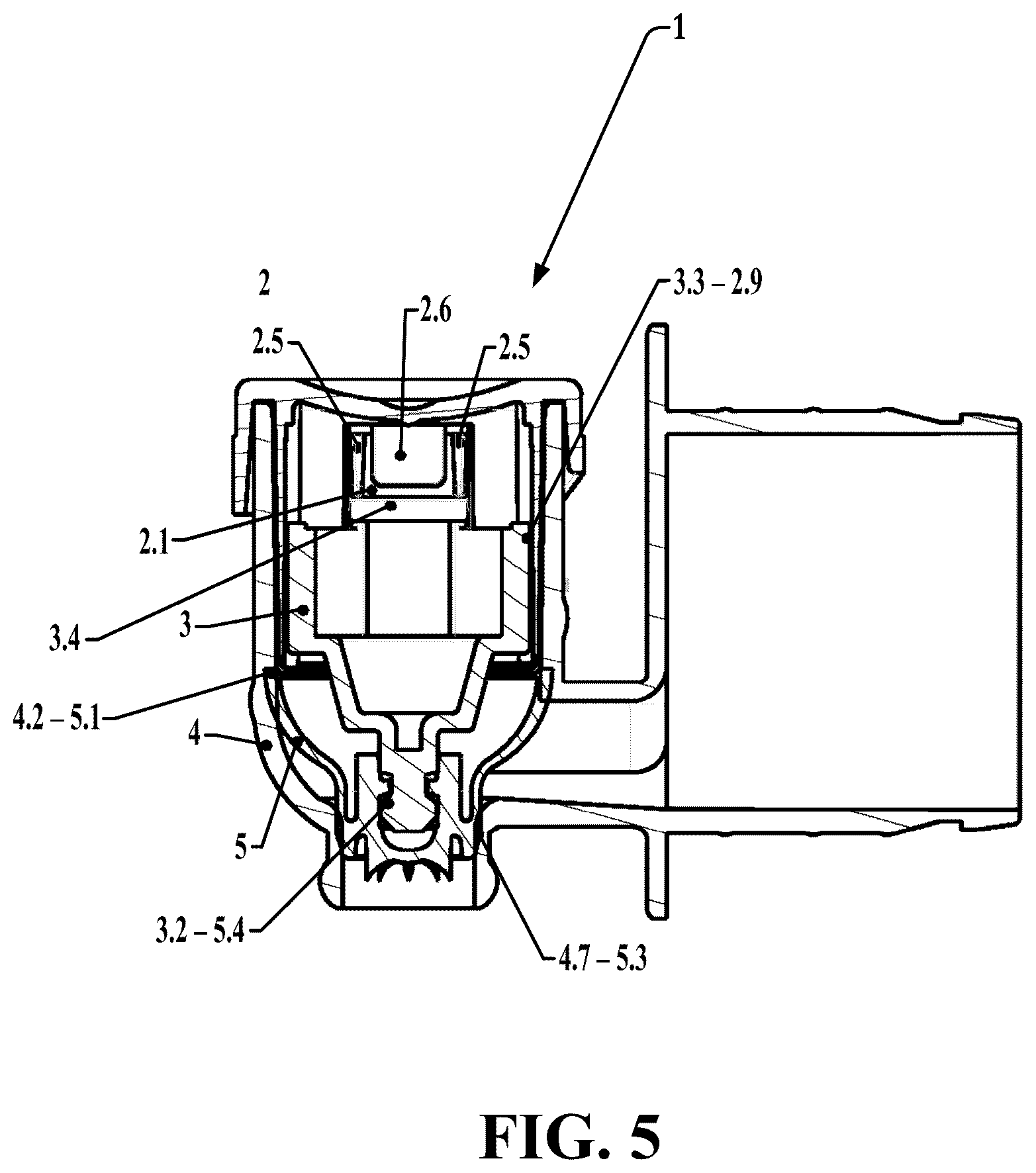 Patent US12134553 Figure 5 – Tamper-preventing liquid dispensing tap with automatic opening