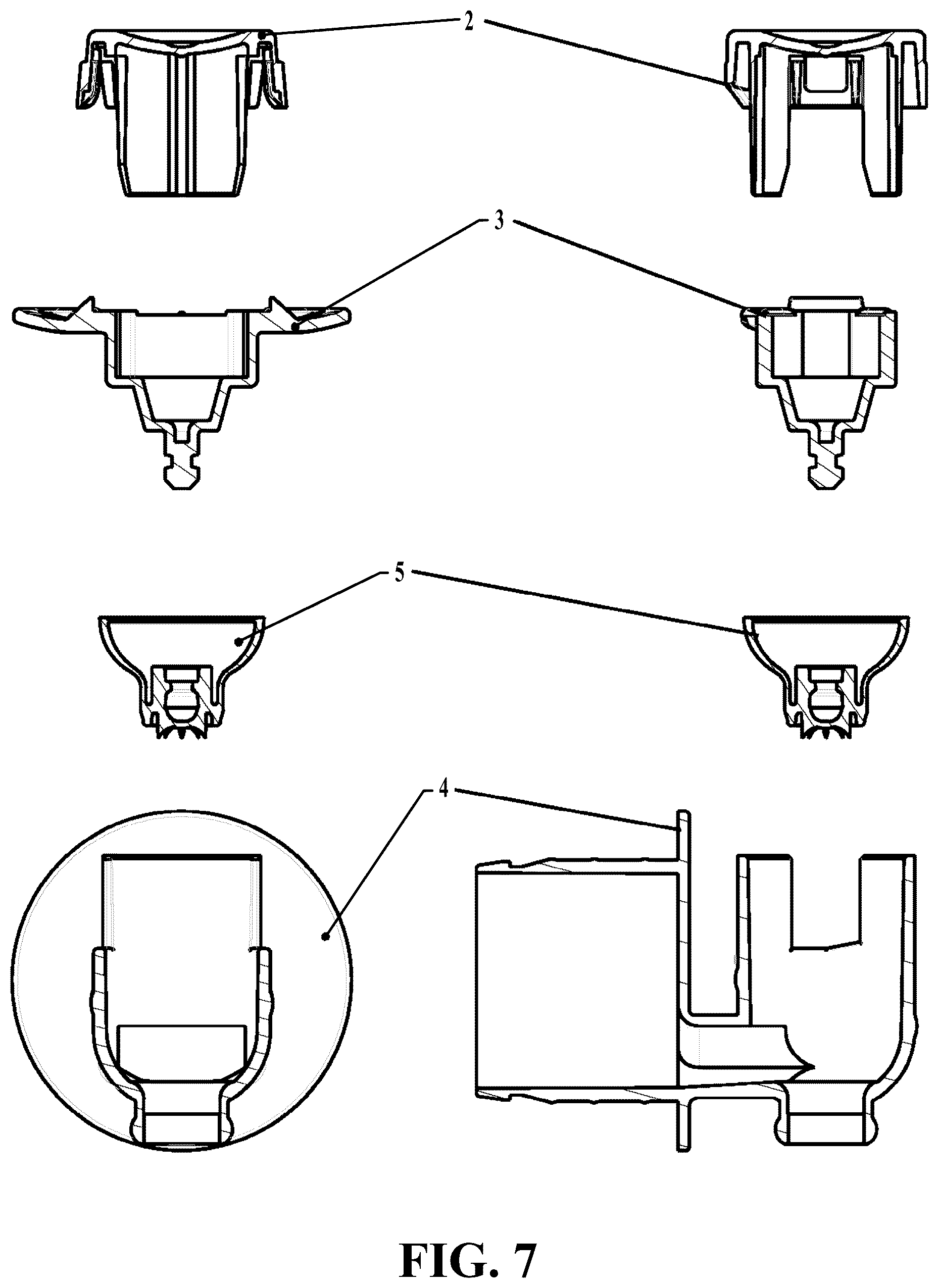 Patent US12134553 Figure 7 – Tamper-preventing liquid dispensing tap with automatic opening