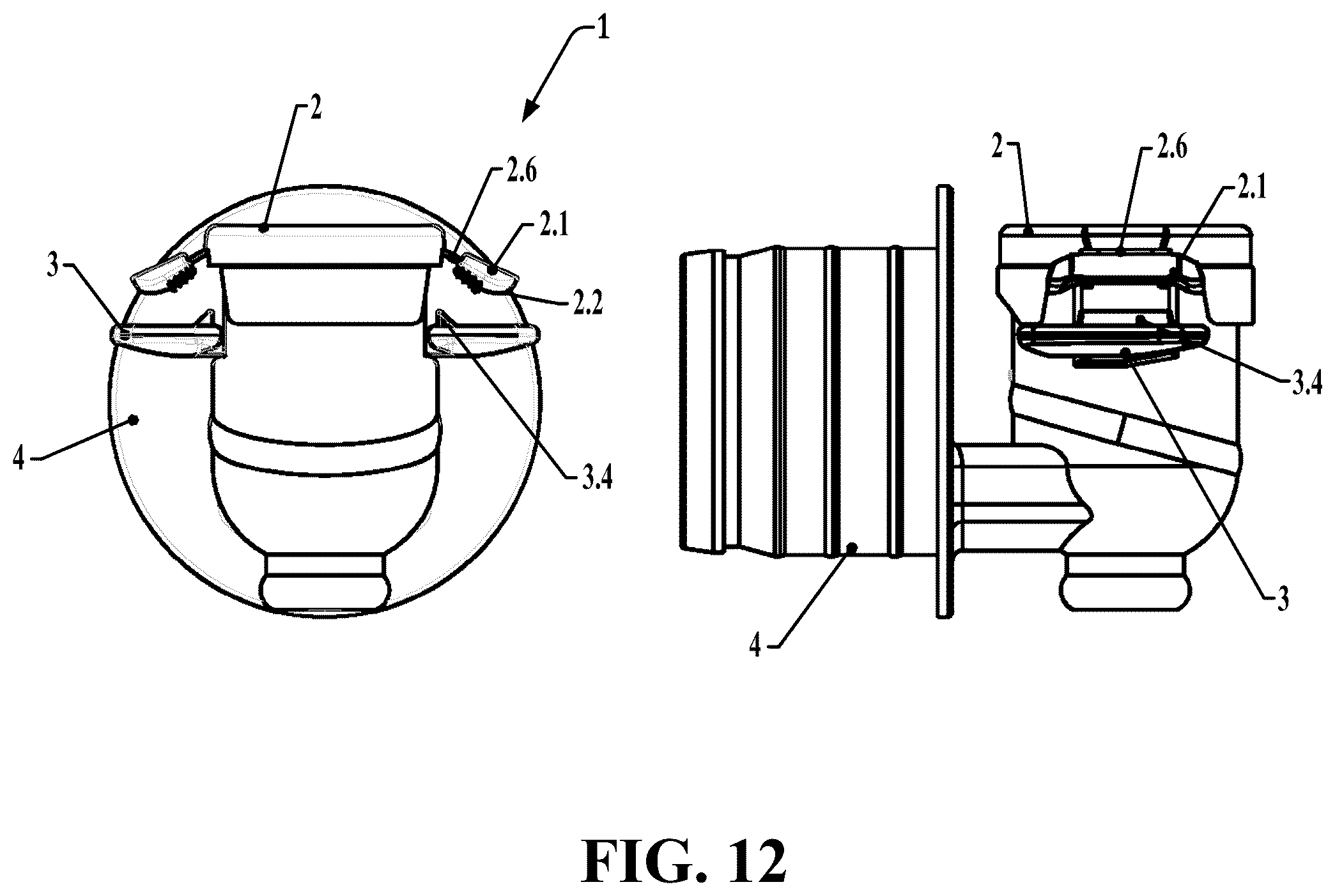 Patent US12134553 Figure 12 – Tamper-preventing liquid dispensing tap with automatic opening