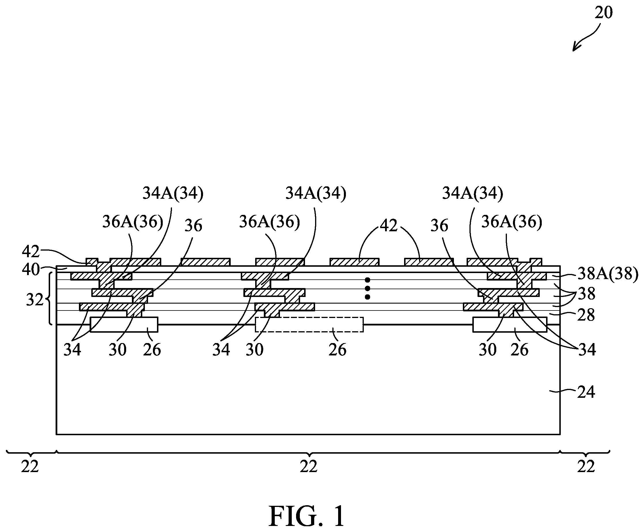 Patent US12134557 Figure 1 – Arched membrane structure for MEMS device