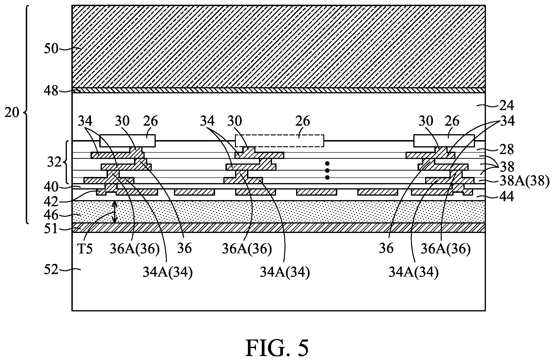 Patent US12134557 Figure 5 – Arched membrane structure for MEMS device
