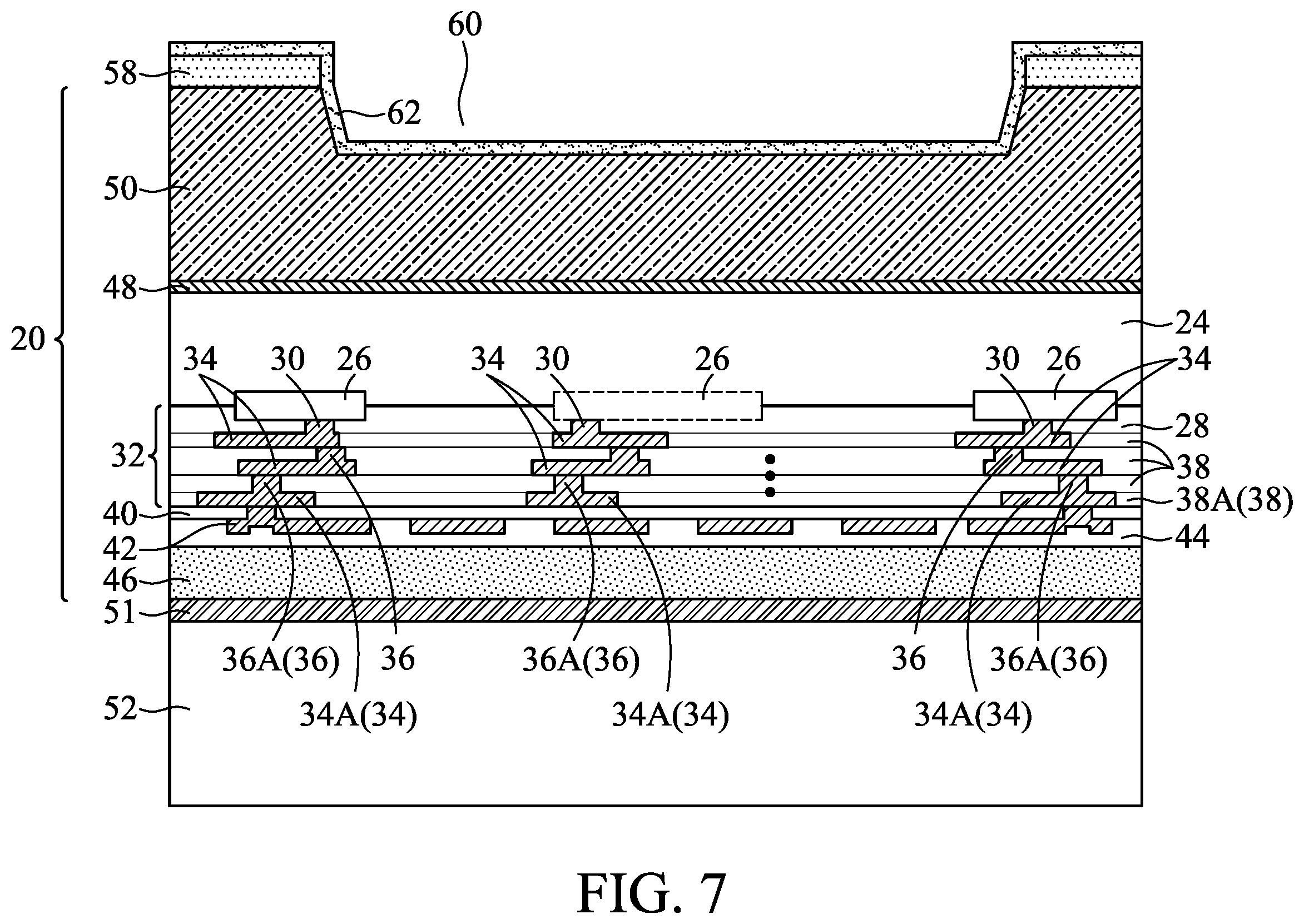 Patent US12134557 Figure 7 – Arched membrane structure for MEMS device