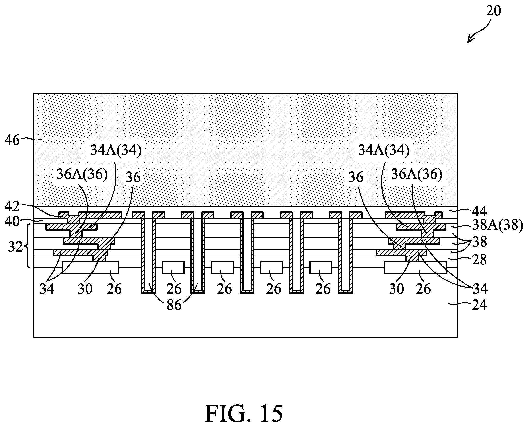 Patent US12134557 Figure 15 – Arched membrane structure for MEMS device