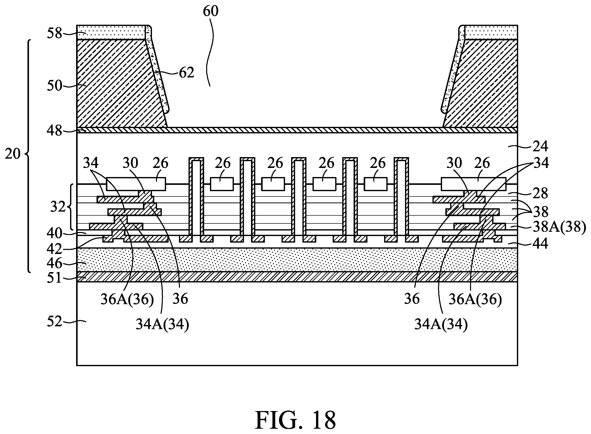 Patent US12134557 Figure 18 – Arched membrane structure for MEMS device