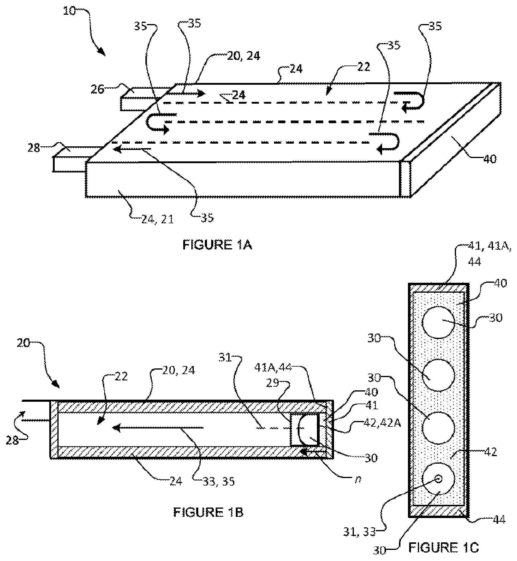 Patent US12134572 Figure 1 – Heat dissipation apparatus and methods for UV-LED photoreactors