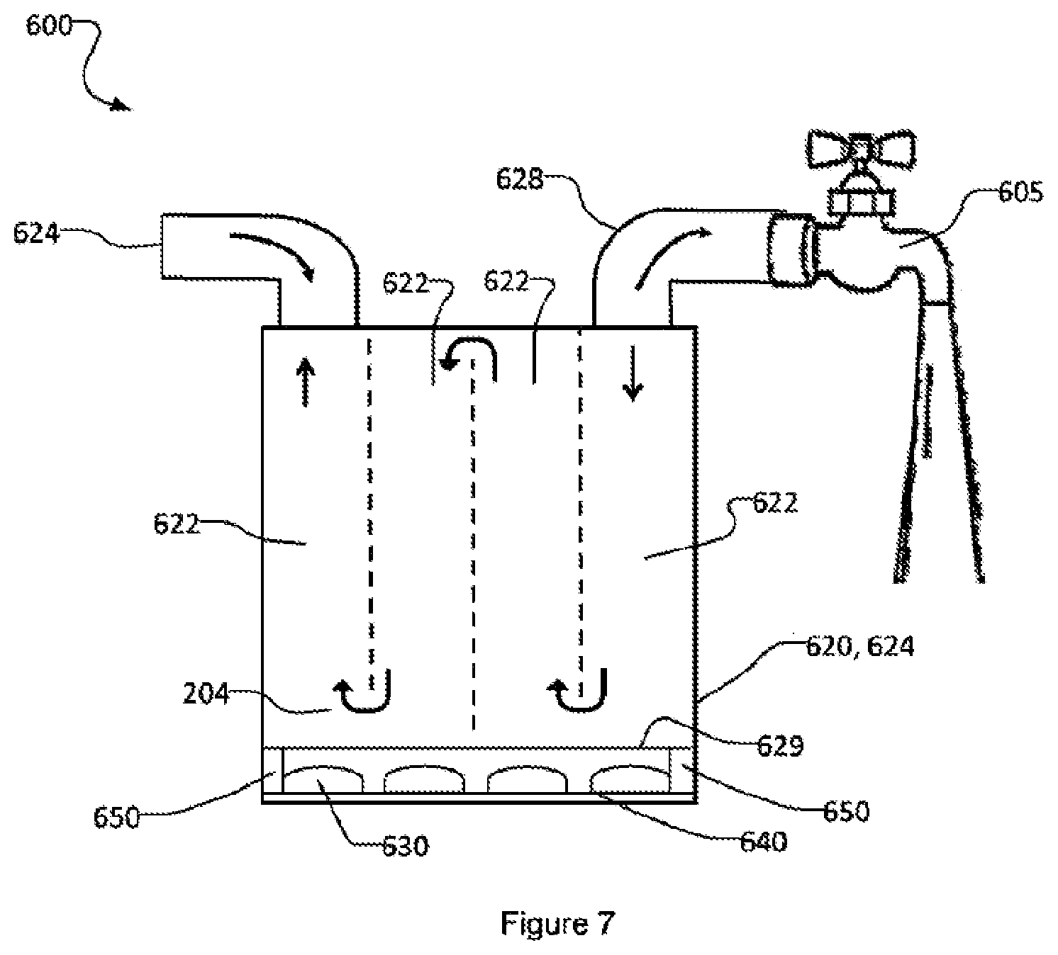Patent US12134572 Figure 7 – Heat dissipation apparatus and methods for UV-LED photoreactors