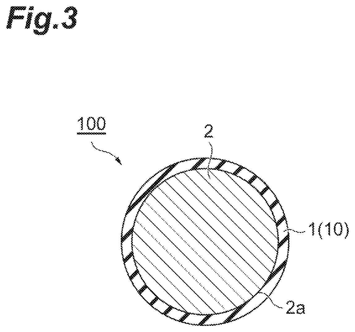 Patent US12134708 Figure 3 – Treatment agent for treating particles, water- repellent particles and production method therefor, water-repellent layer, and penetration preventing structure