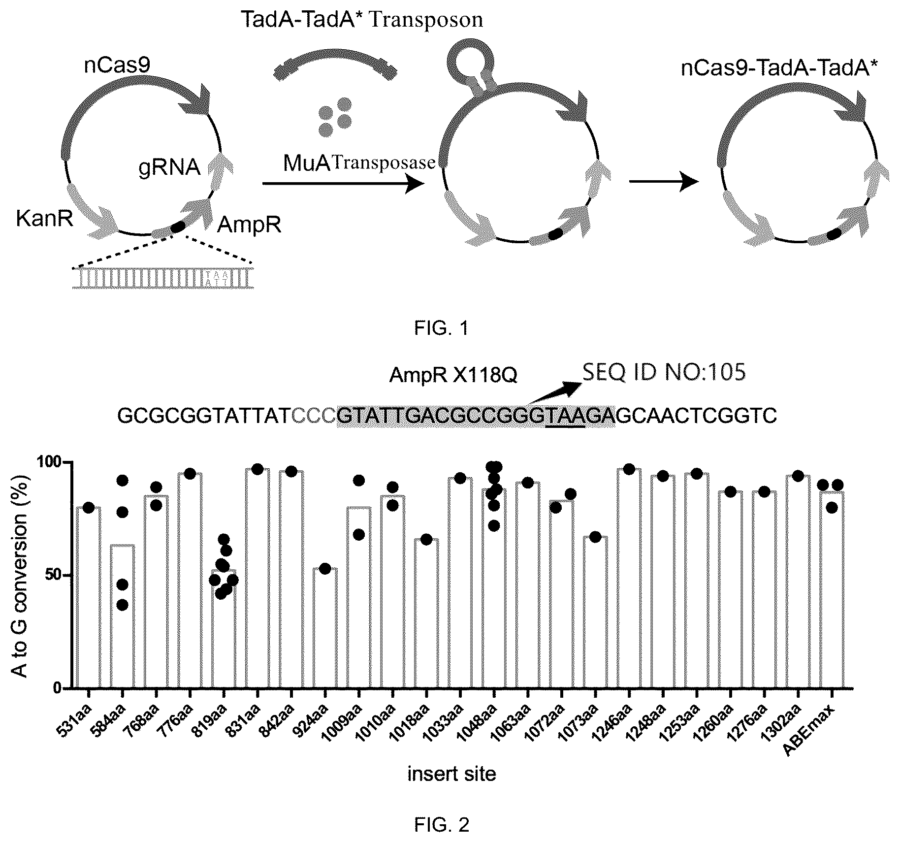 Patent US12134771 Figure 1 – Fusion protein and use thereof in base editing