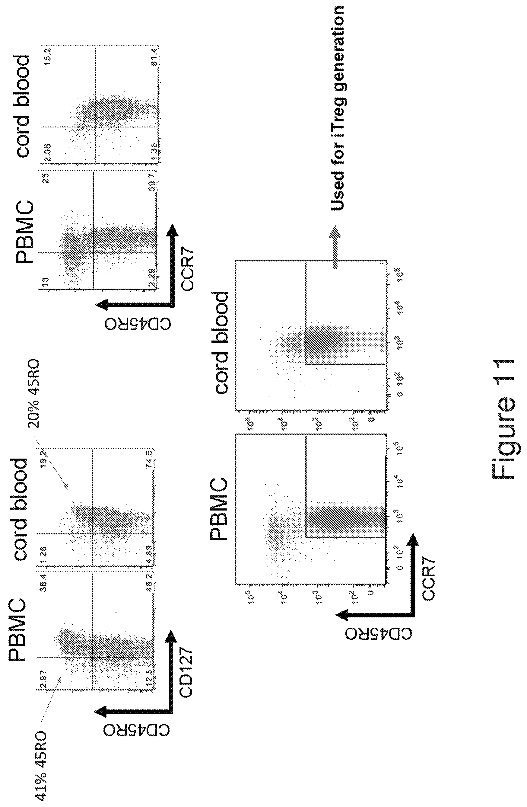 Patent US12134782 Figure 11 – T cells derived from umbilical cord blood