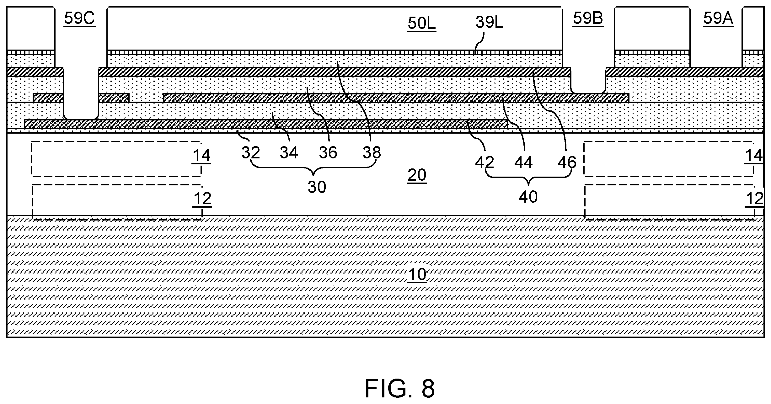 Patent US12134824 Figure 10 – Undercut-free patterned aluminum nitride structure and methods for forming the same