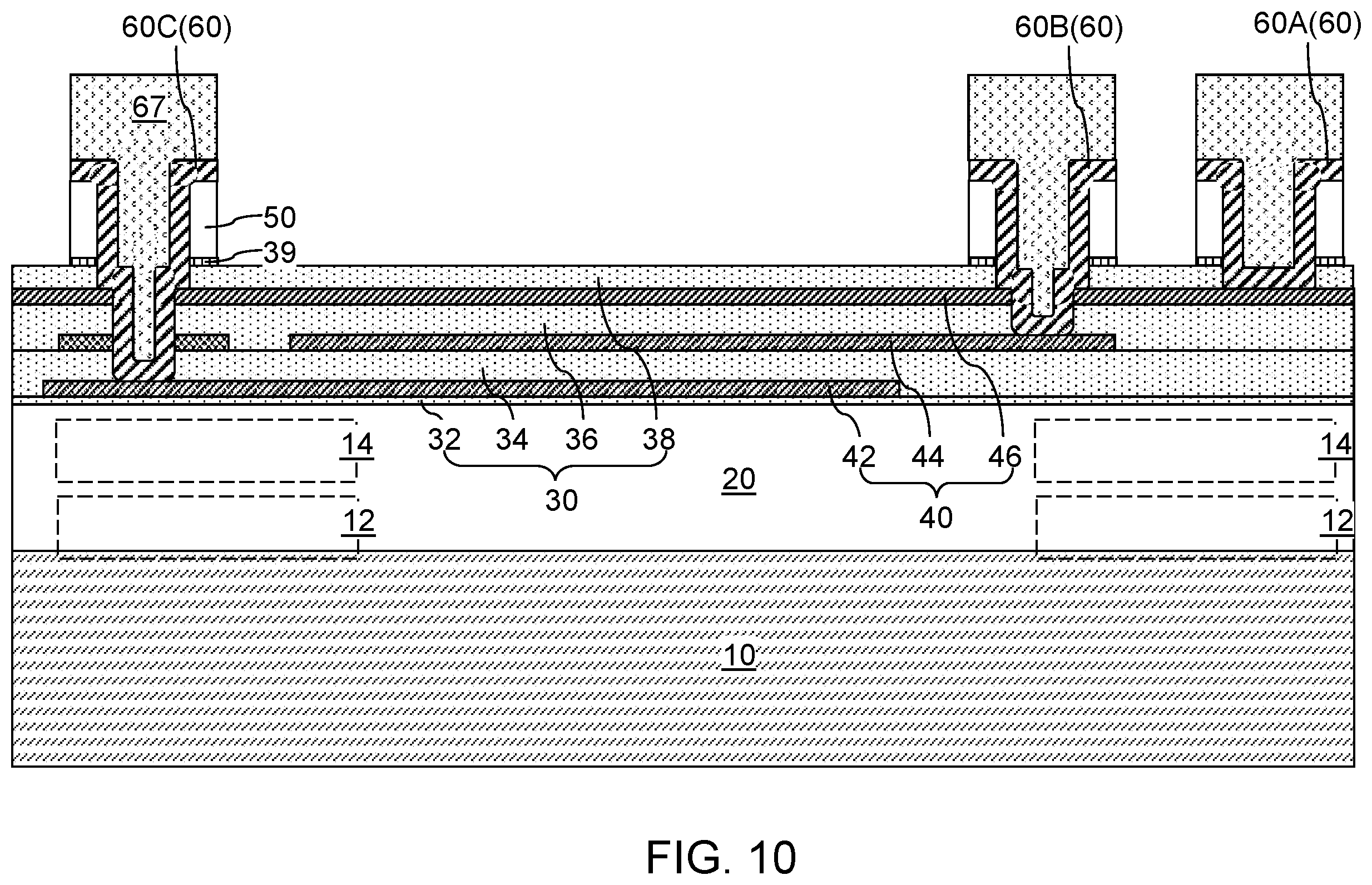 Patent US12134824 Figure 12 – Undercut-free patterned aluminum nitride structure and methods for forming the same