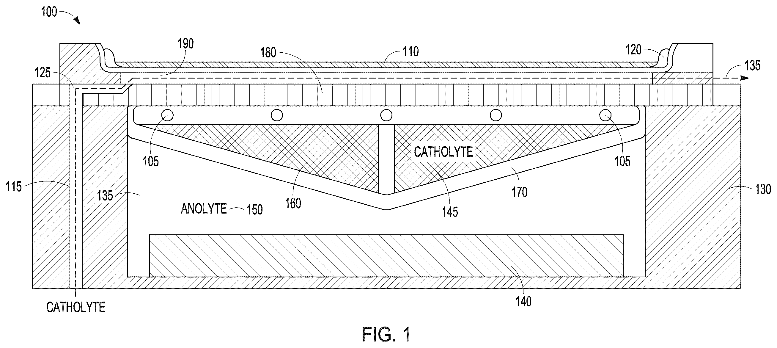 Patent US12134831 — Apparatus for an inert anode plating cell — Figure 1