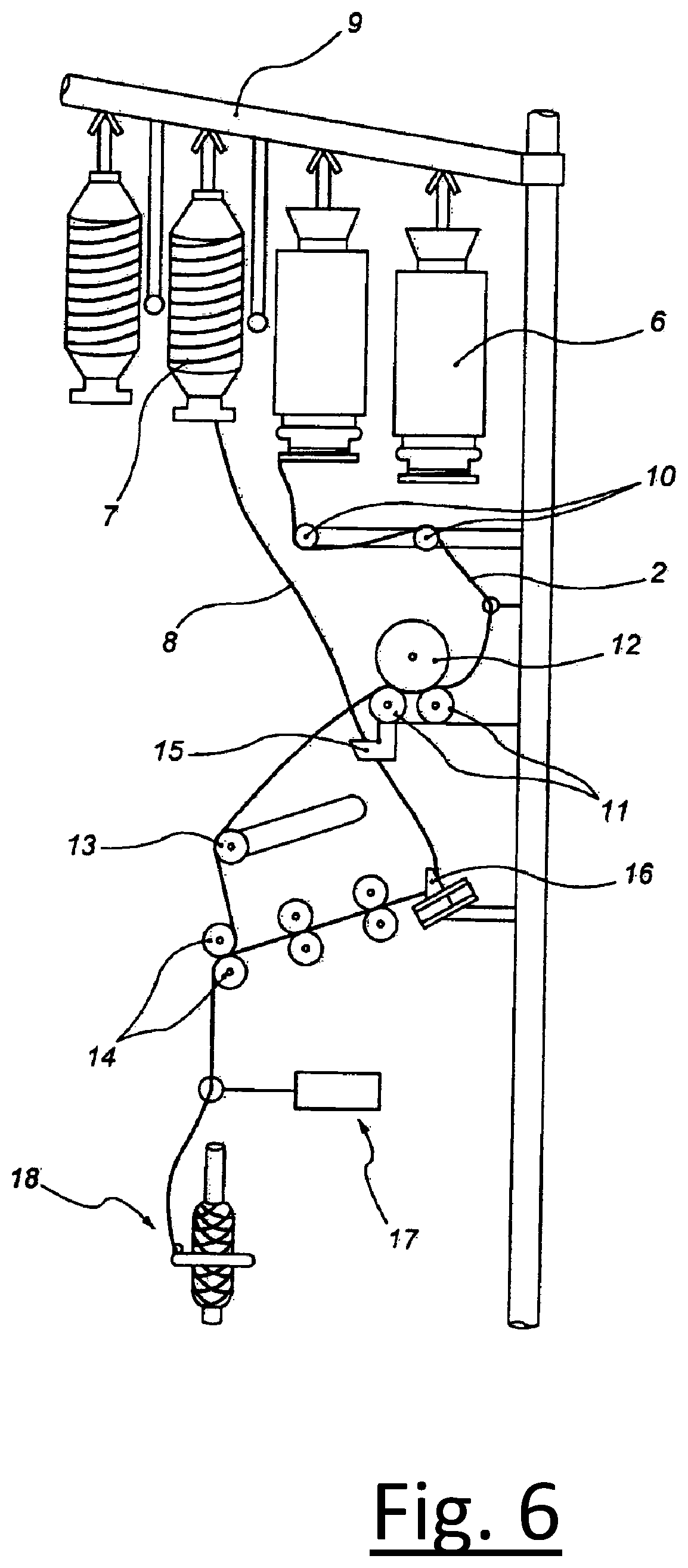 Patent US12134840 Figure 6 – Yarn comprising a core and a sheath