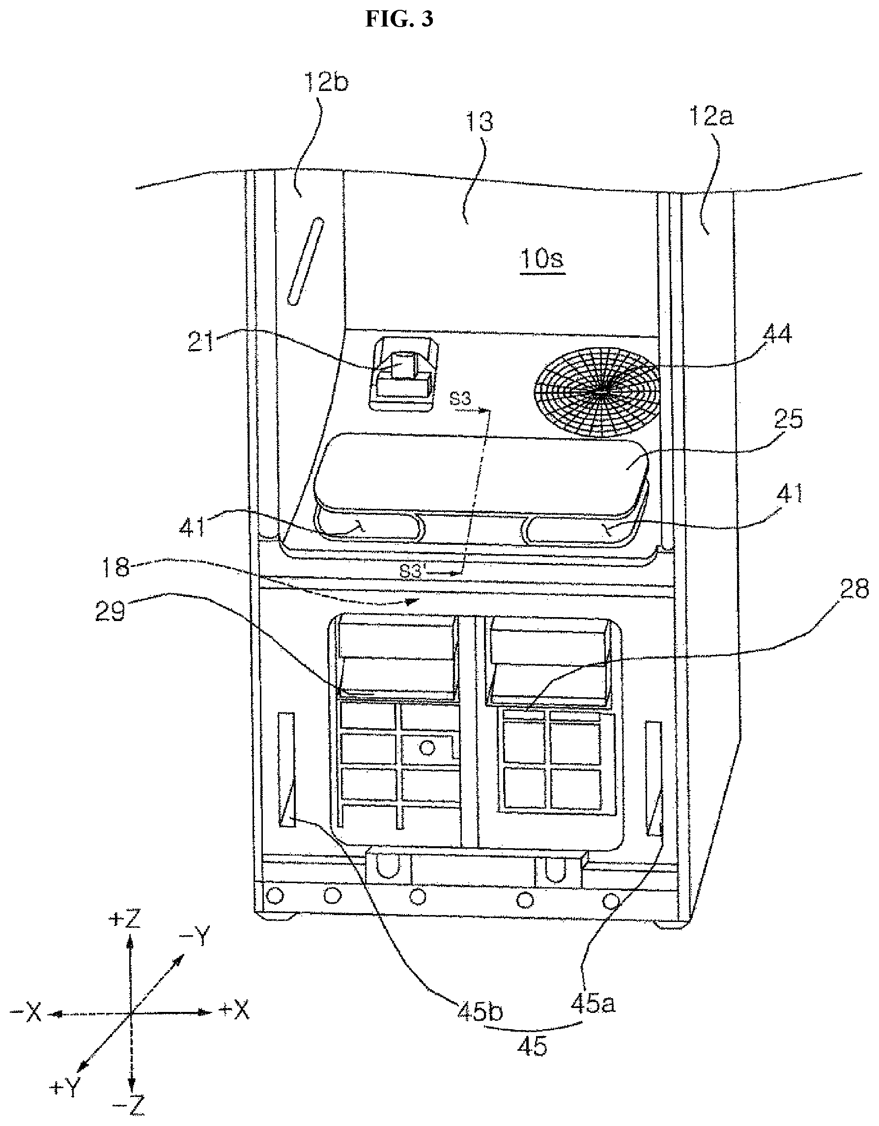 Patent US12134853 Figure 3 – Clothes treatment apparatus