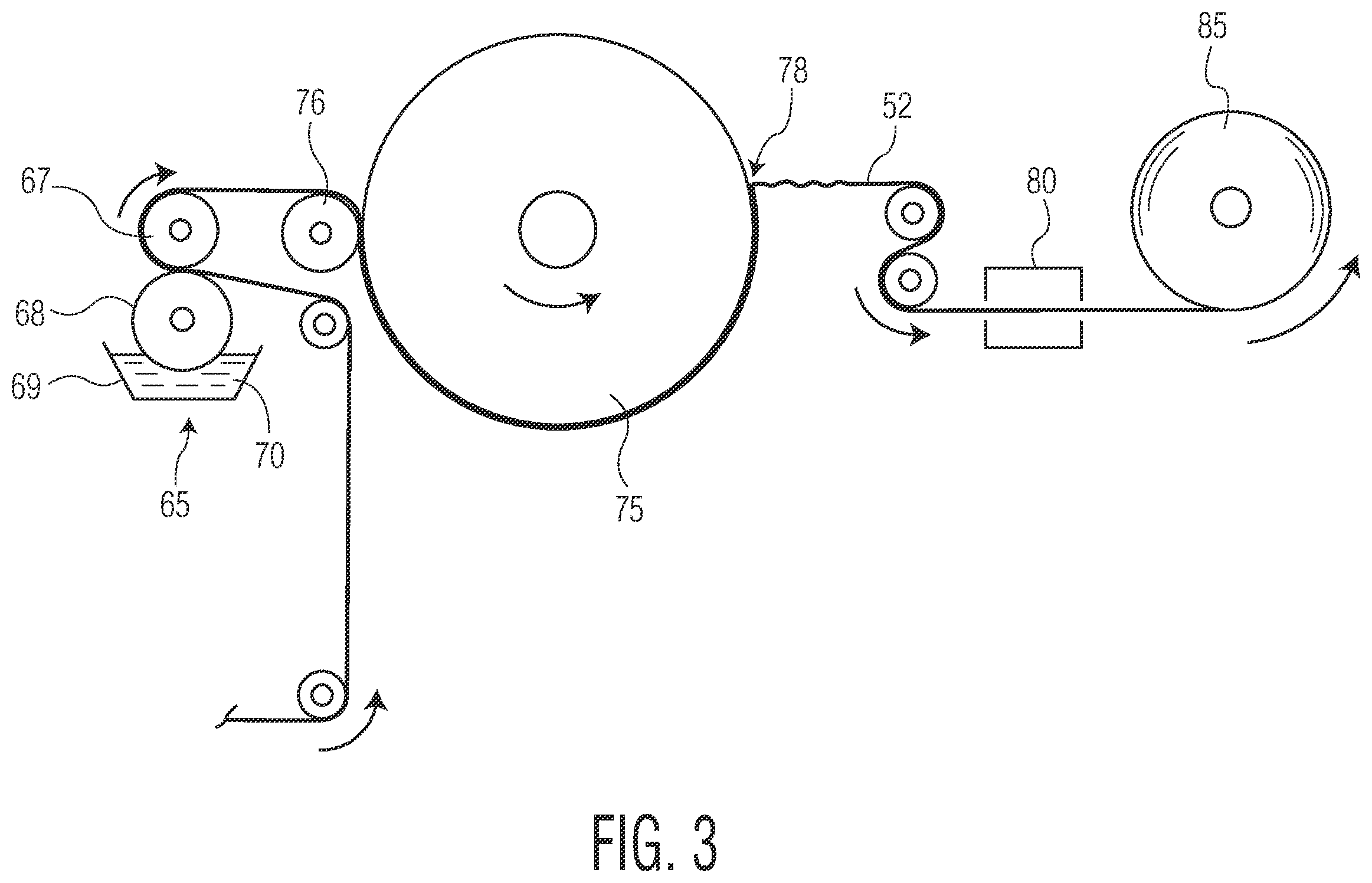 Patent US12134861 Figure 3 – Durable and dispersible creped single ply tissue
