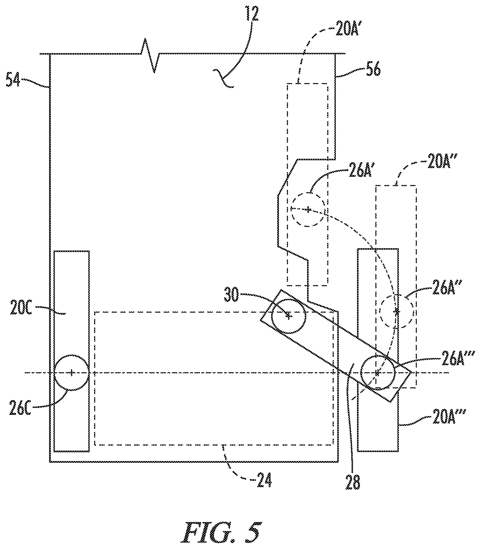 Patent US12134867 Figure 3 – Shiftable cabin