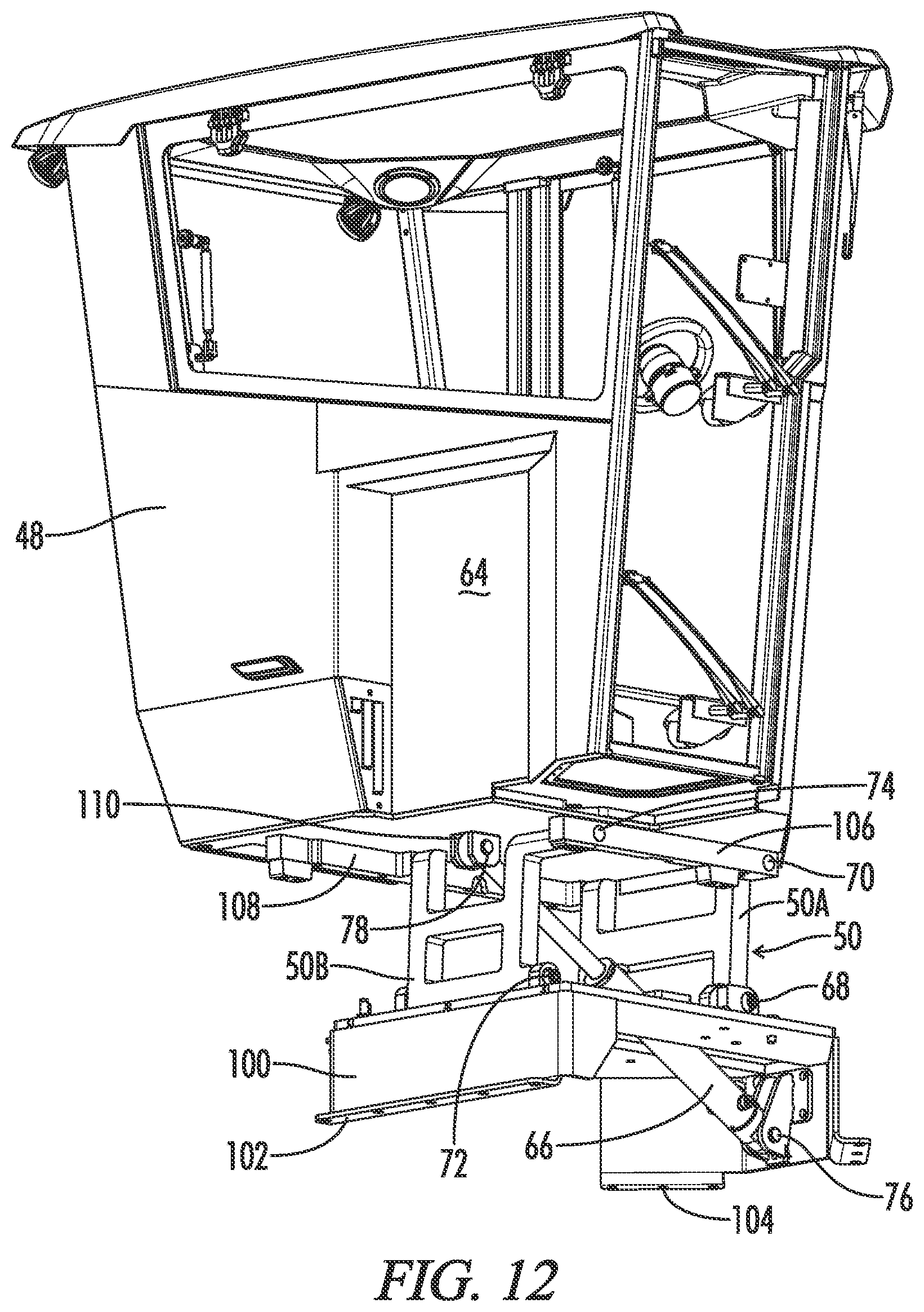 Patent US12134867 Figure 11 – Shiftable cabin