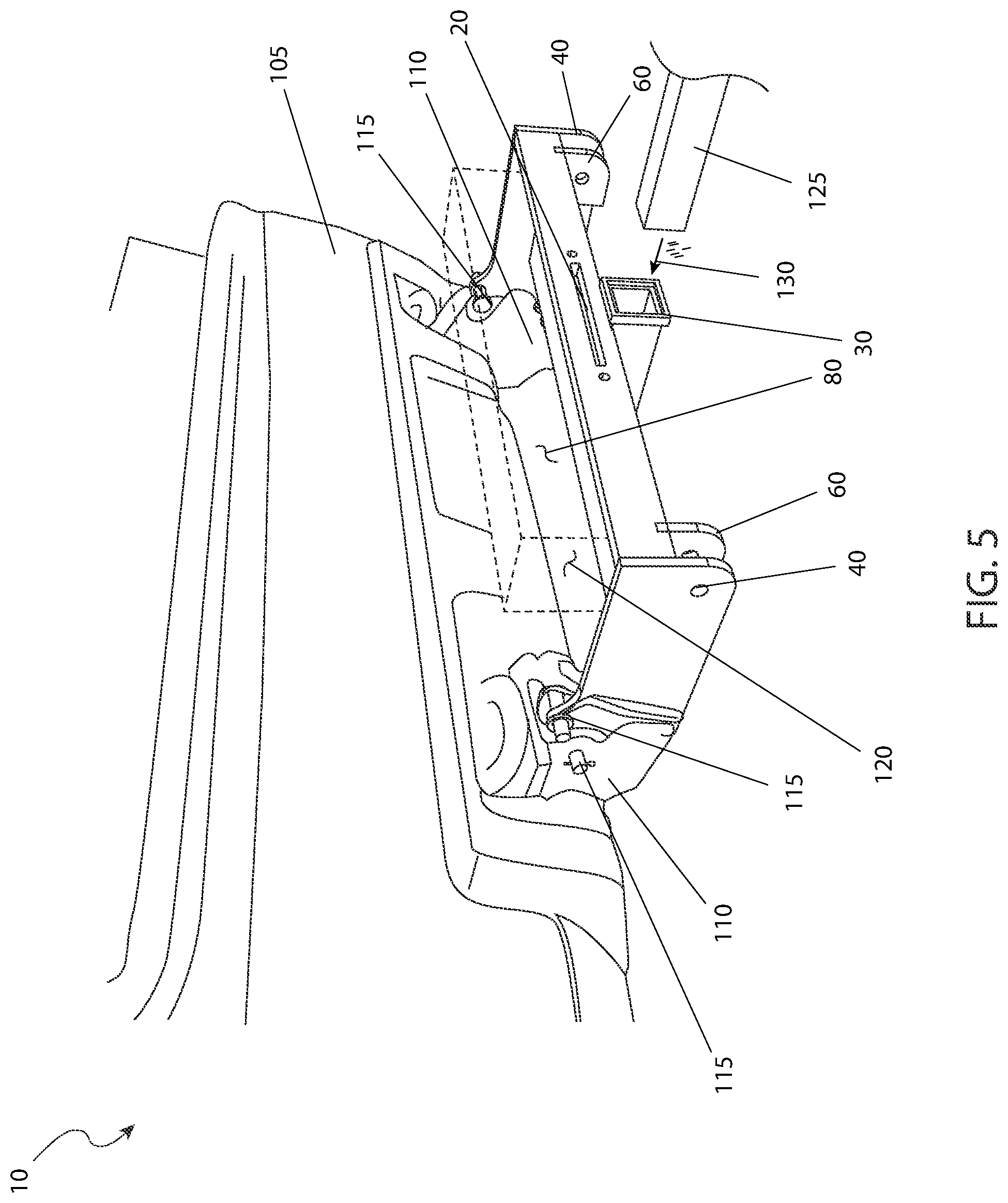 Patent US12134869 Figure 5 – Adaptable and removable winch mount