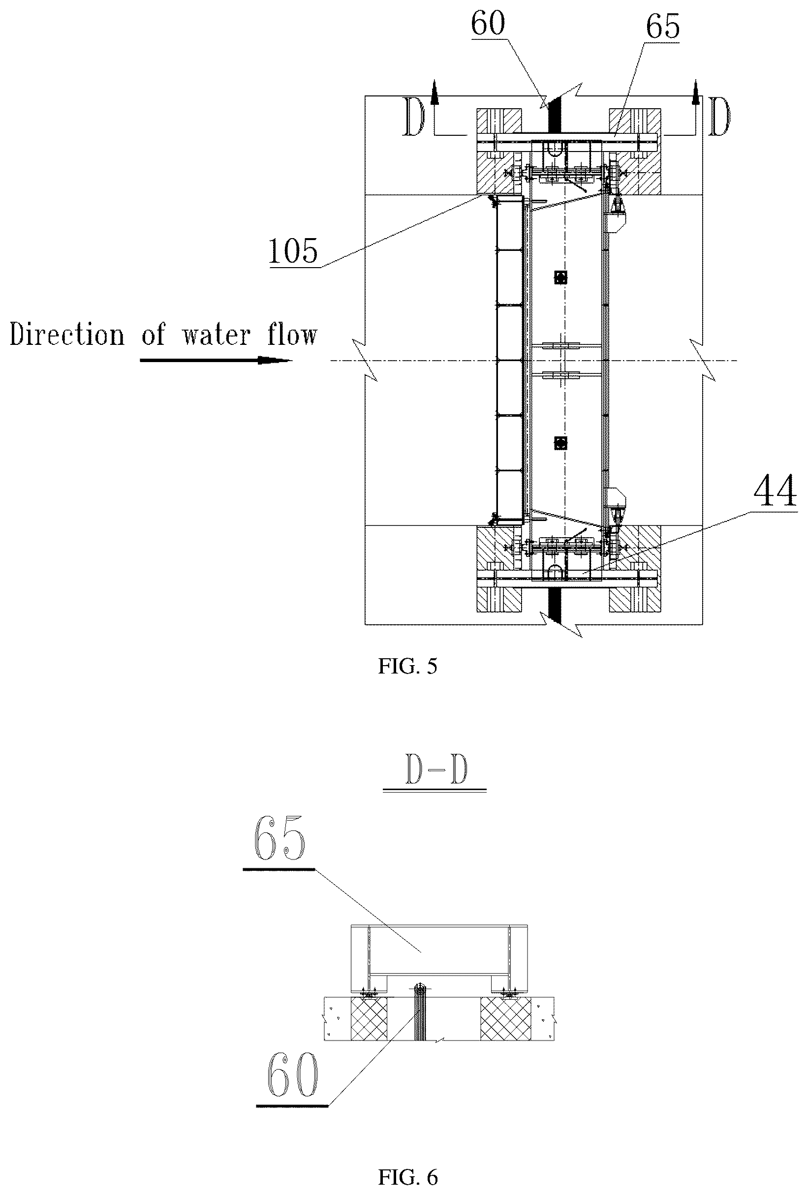Patent US12134872 Figure 5 – High-efficient swift stepless layering water taking gate device