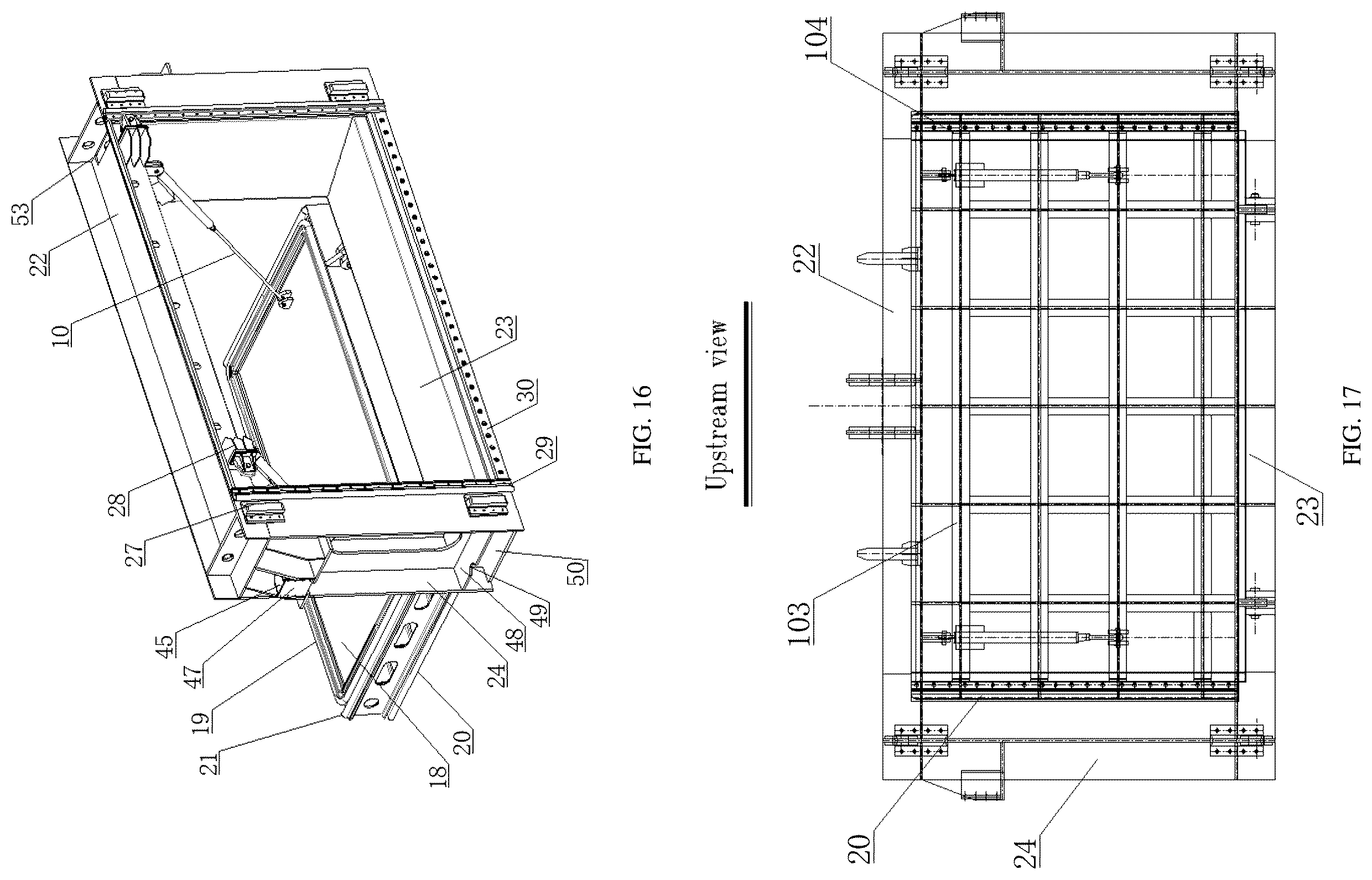 Patent US12134872 Figure 12 – High-efficient swift stepless layering water taking gate device