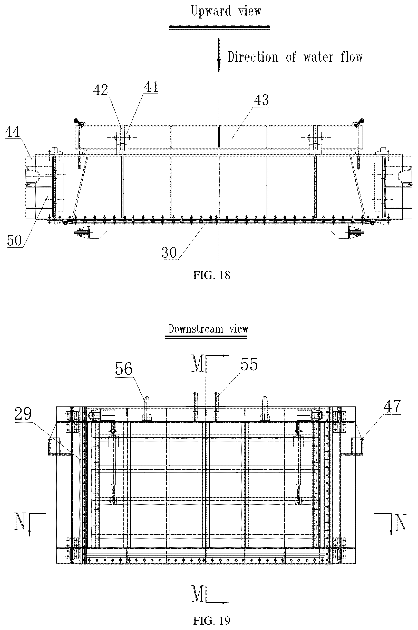 Patent US12134872 Figure 13 – High-efficient swift stepless layering water taking gate device