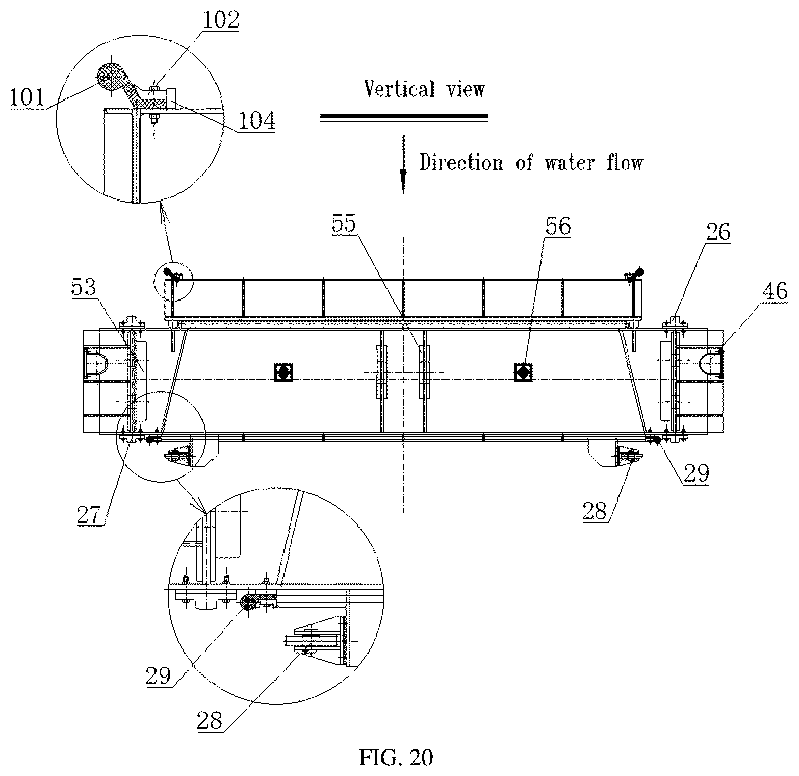 Patent US12134872 Figure 14 – High-efficient swift stepless layering water taking gate device