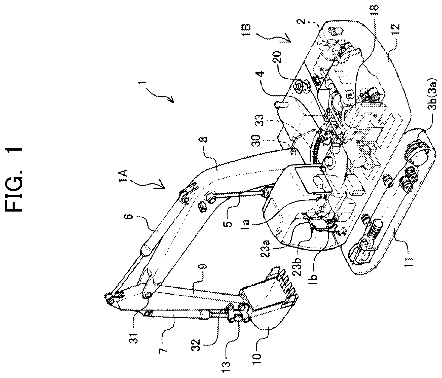 Patent US12134875 — Work machine — Figure 1