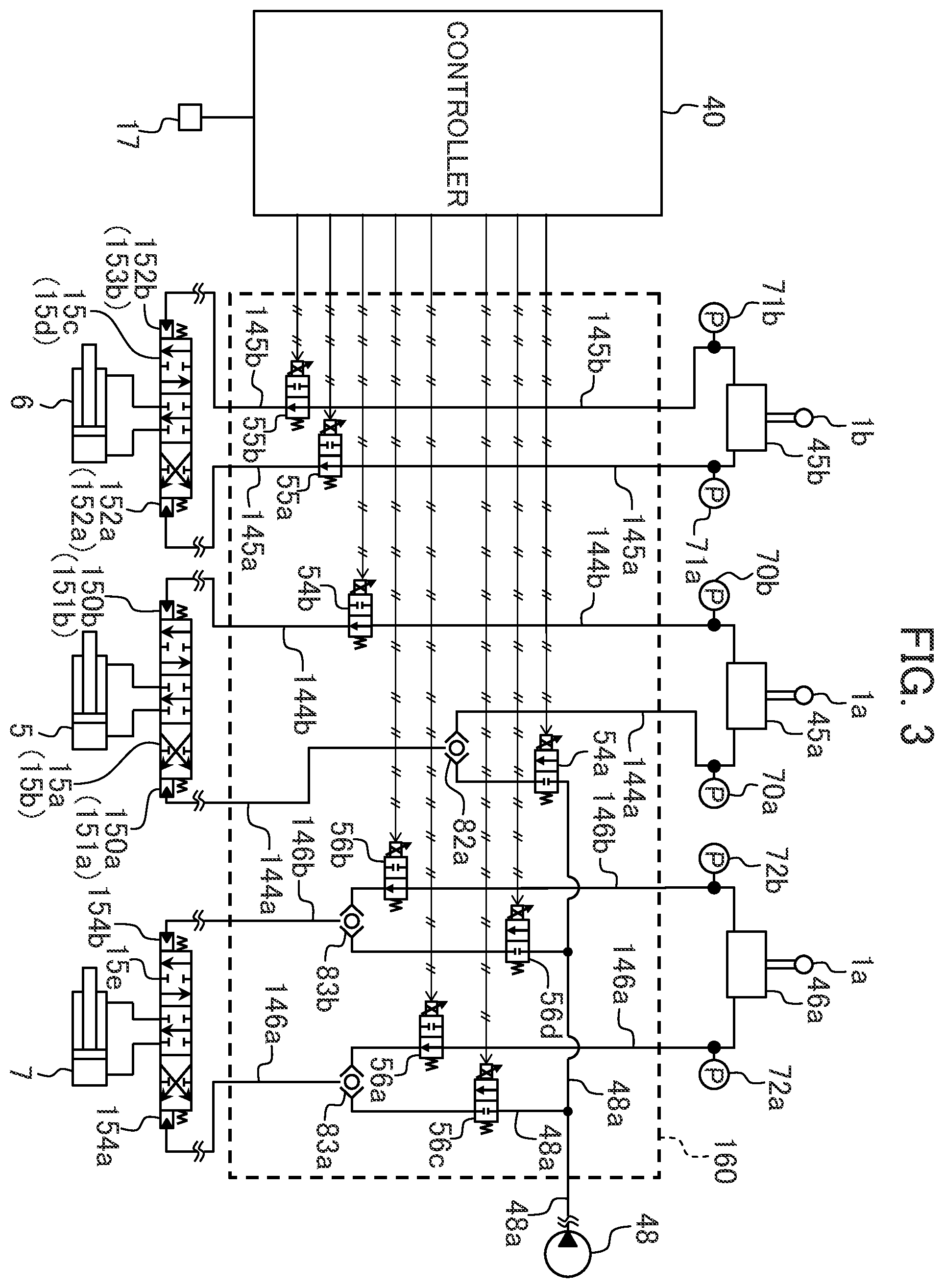 Patent US12134875 Figure 3 – Work machine