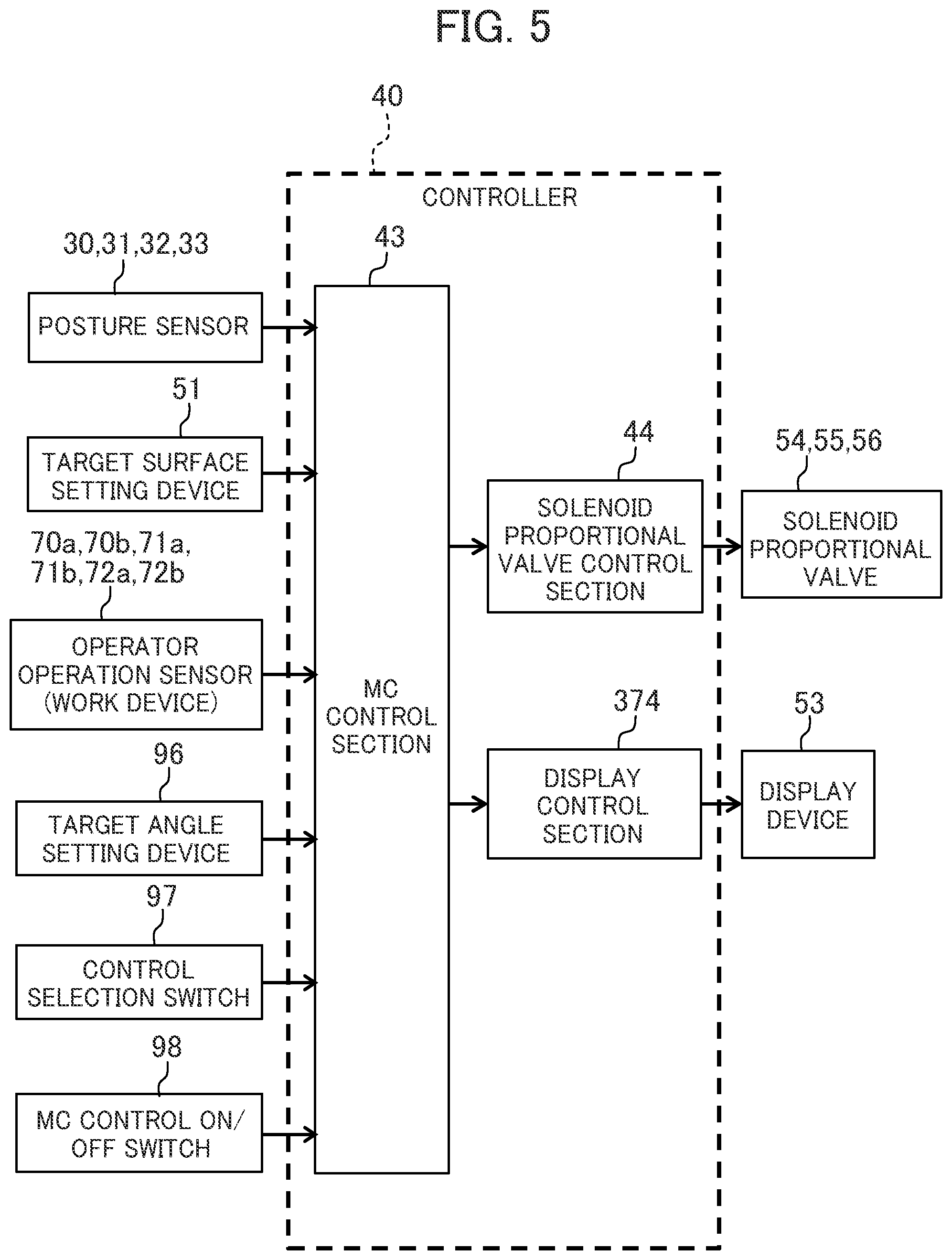 Patent US12134875 Figure 5 – Work machine