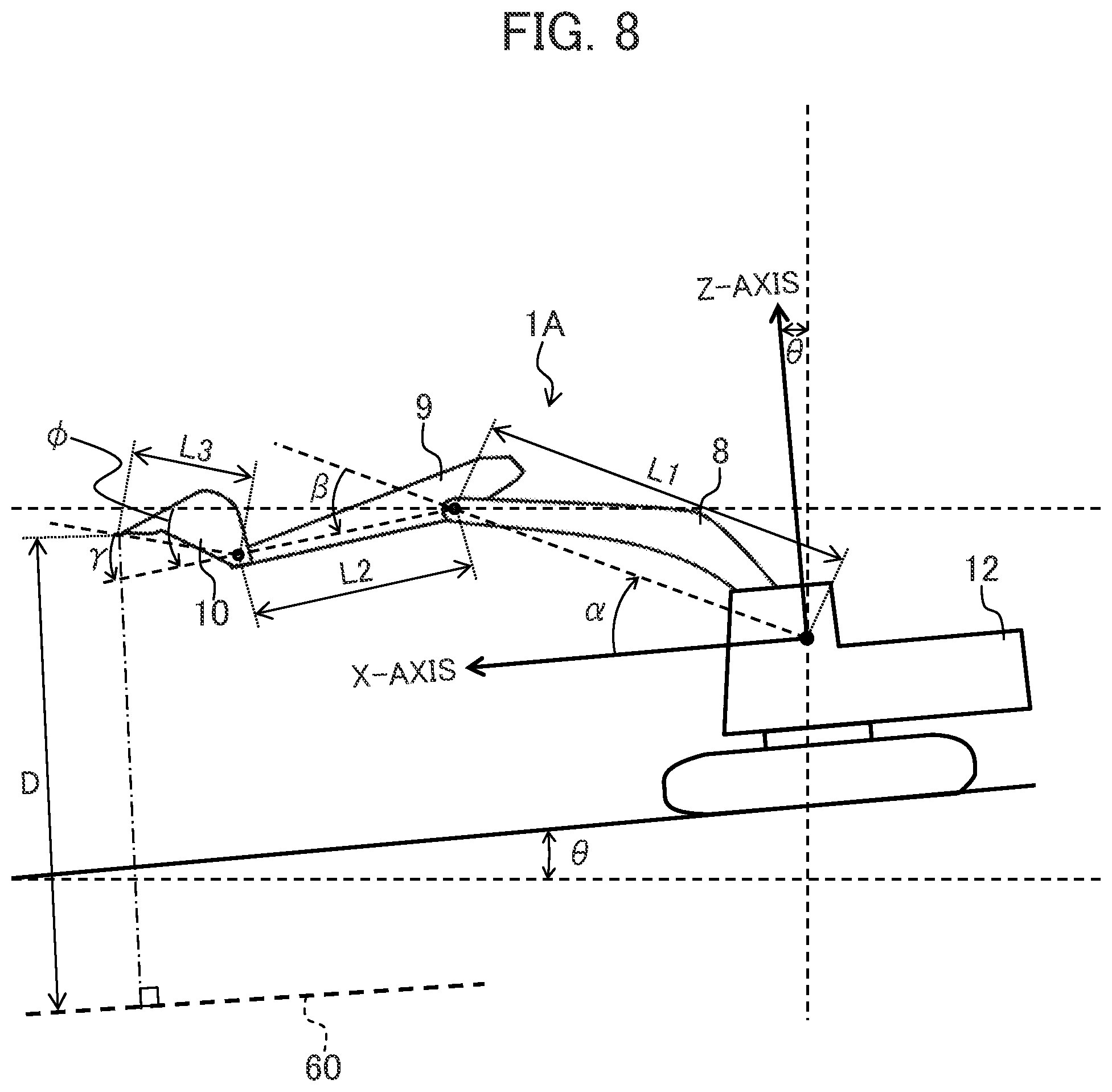 Patent US12134875 Figure 8 – Work machine