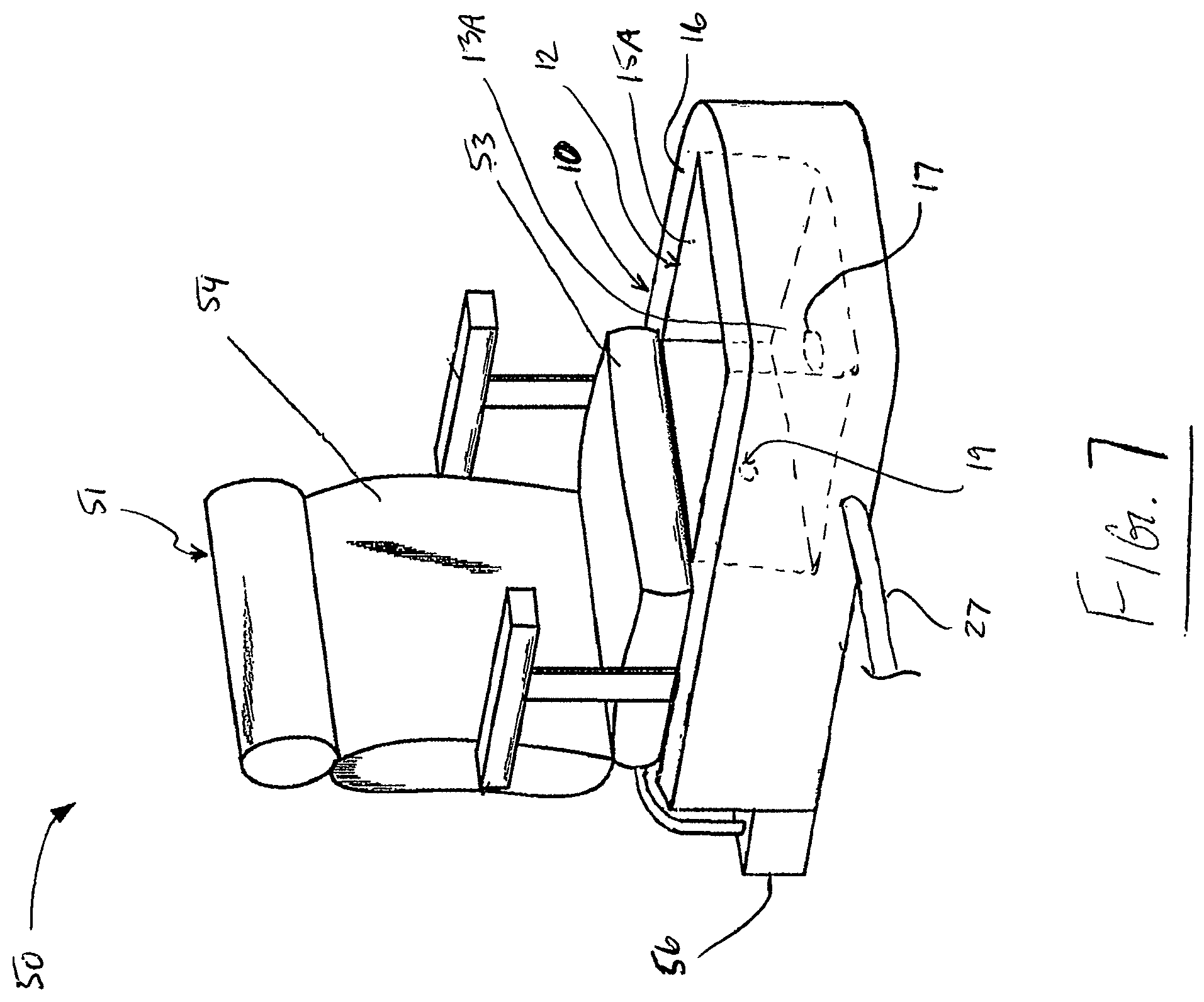Patent US12134884 Figure 6 – Connector for guiding liquid overflow out of a disposable liner when received in a basin for contacting the liquid and related method