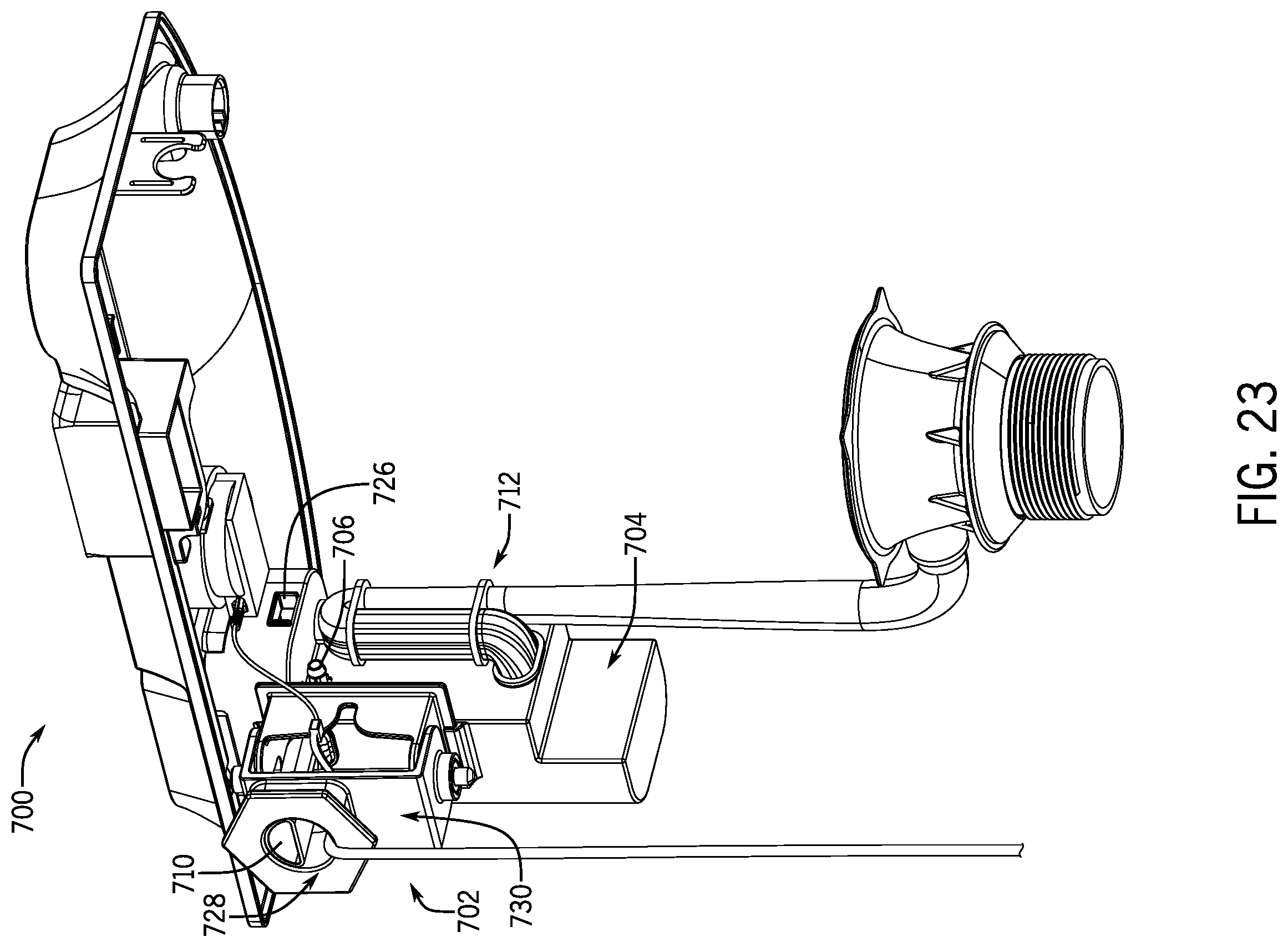 Patent US12134885 Figure 16 – Plumbing fixture with electro-chlorinating device