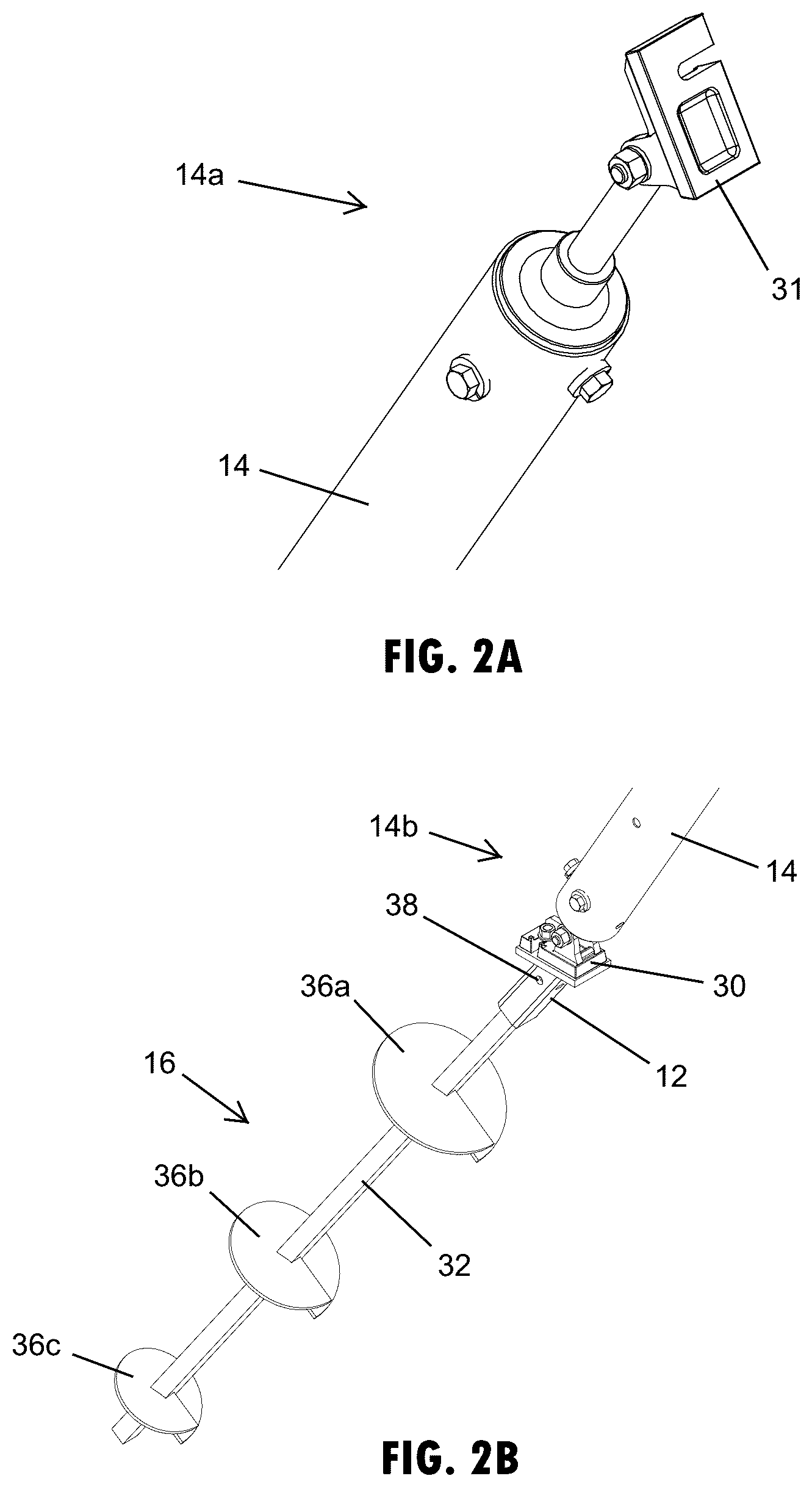 Patent US12134887 Figure 2 – Ground anchor bracket with simulated slab support for concrete wall braces