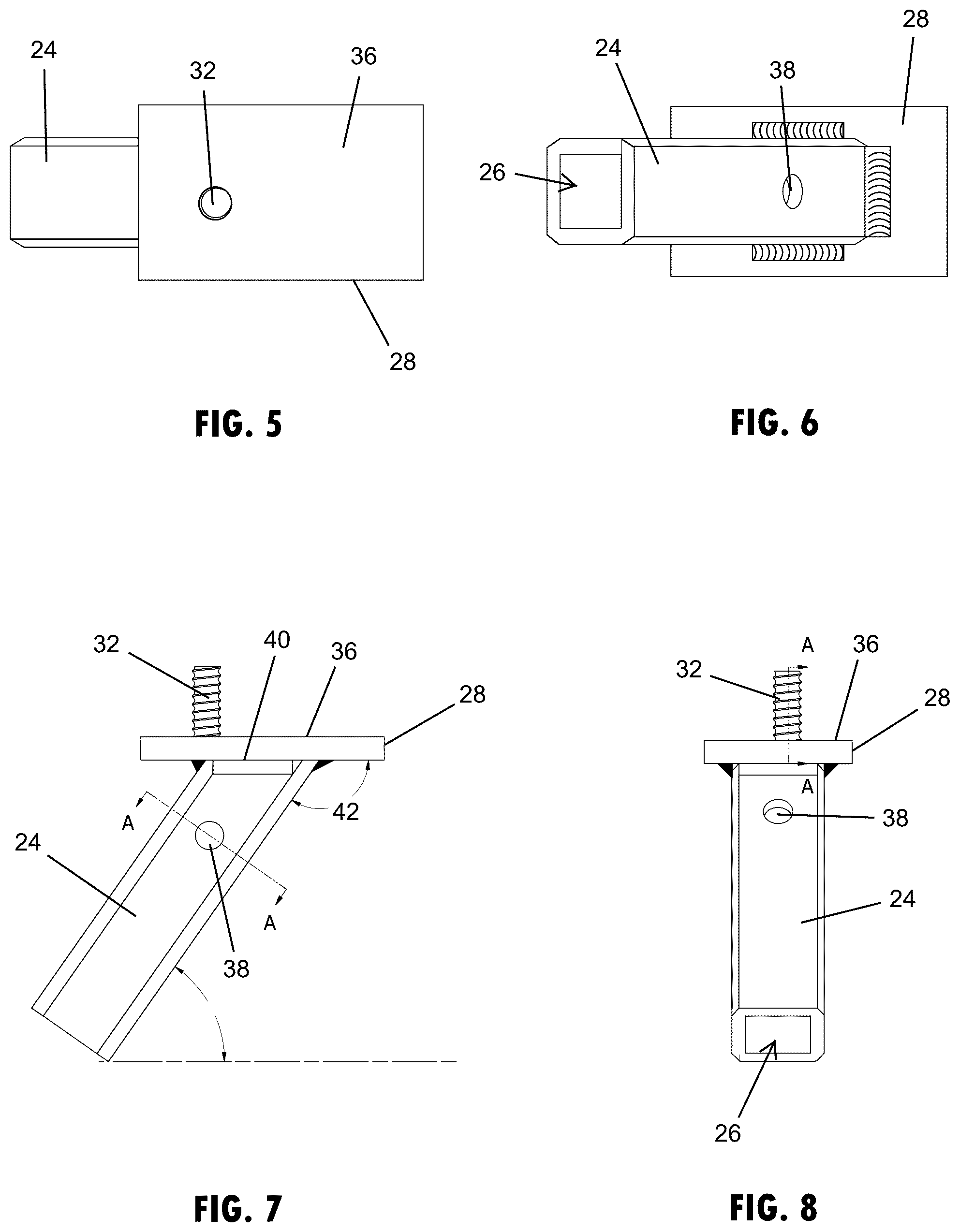Patent US12134887 Figure 4 – Ground anchor bracket with simulated slab support for concrete wall braces