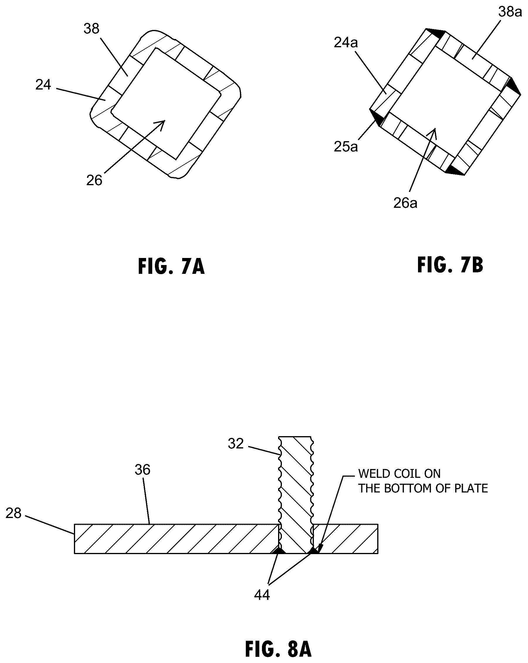 Patent US12134887 Figure 5 – Ground anchor bracket with simulated slab support for concrete wall braces