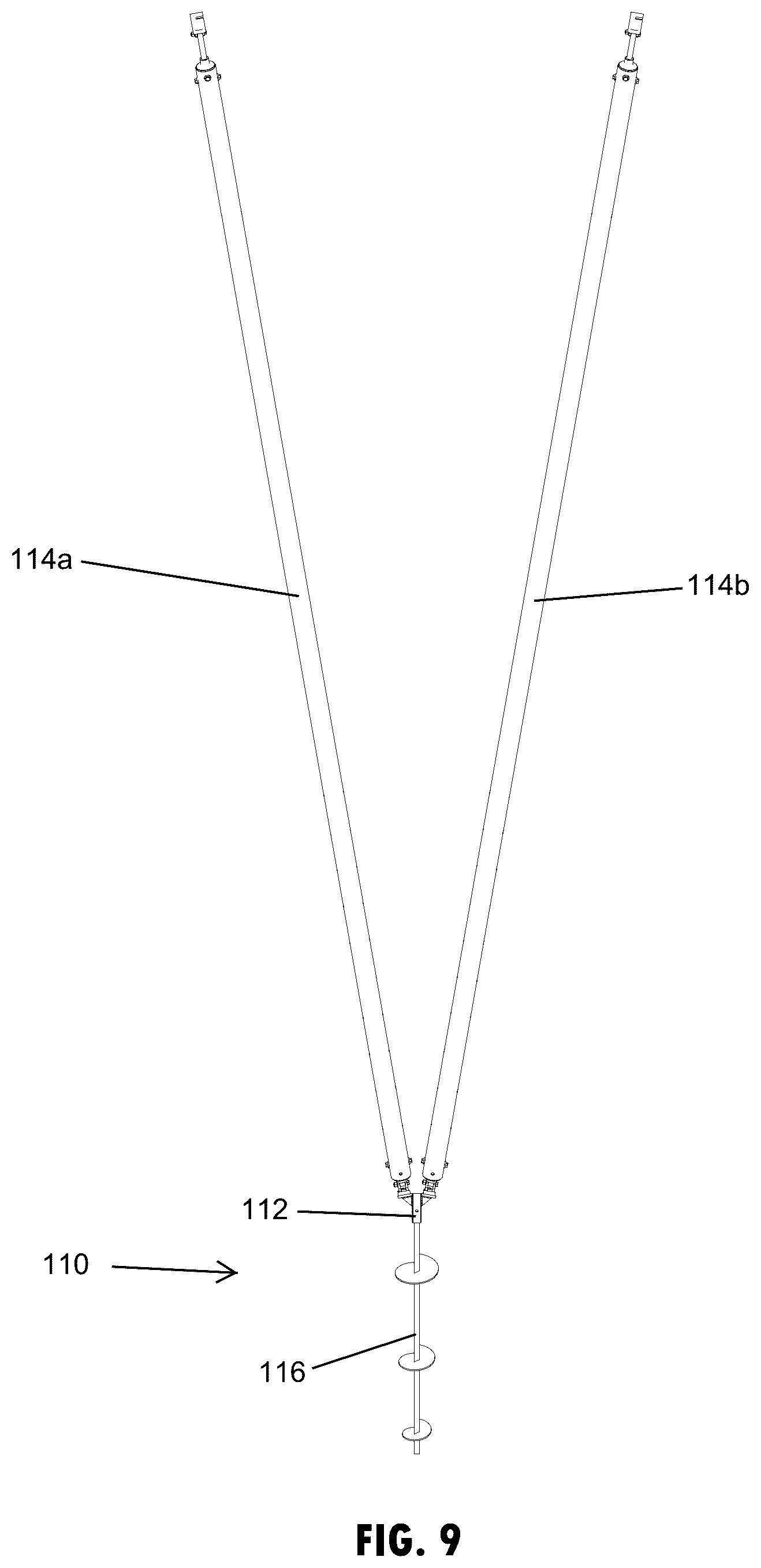 Patent US12134887 Figure 6 – Ground anchor bracket with simulated slab support for concrete wall braces