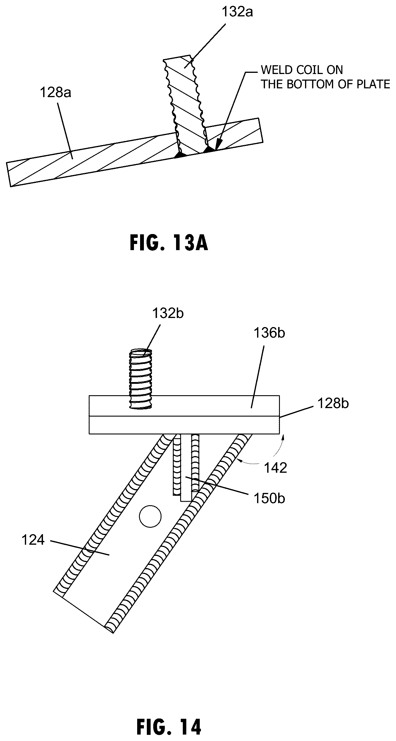 Patent US12134887 Figure 9 – Ground anchor bracket with simulated slab support for concrete wall braces