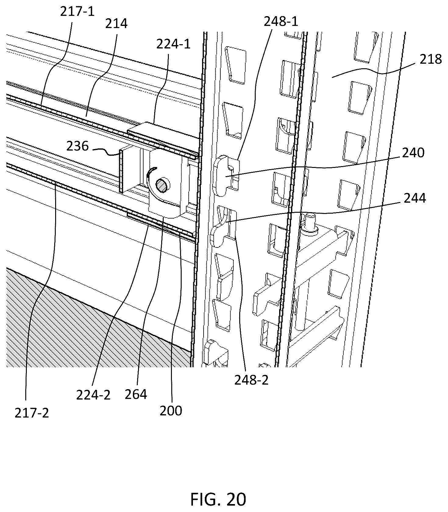 Patent US12134888 Figure 8 – End brackets