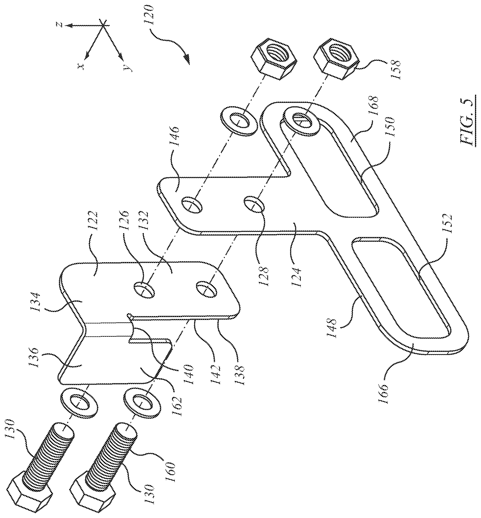Patent US12134889 Figure 5 – Support bracket hanger assembly and method