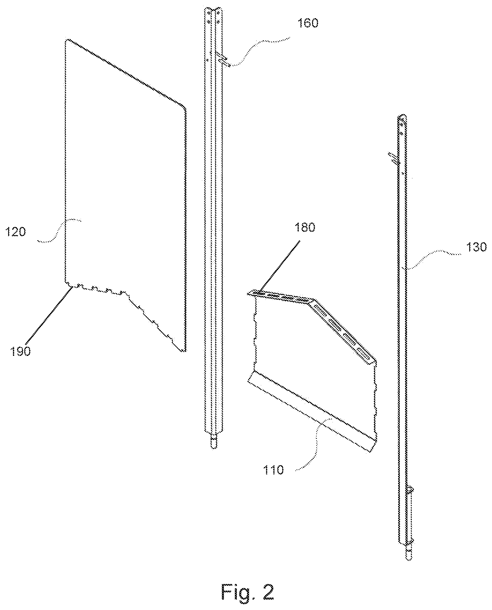 Patent US12134891 Figure 2 – Separation panels in food production