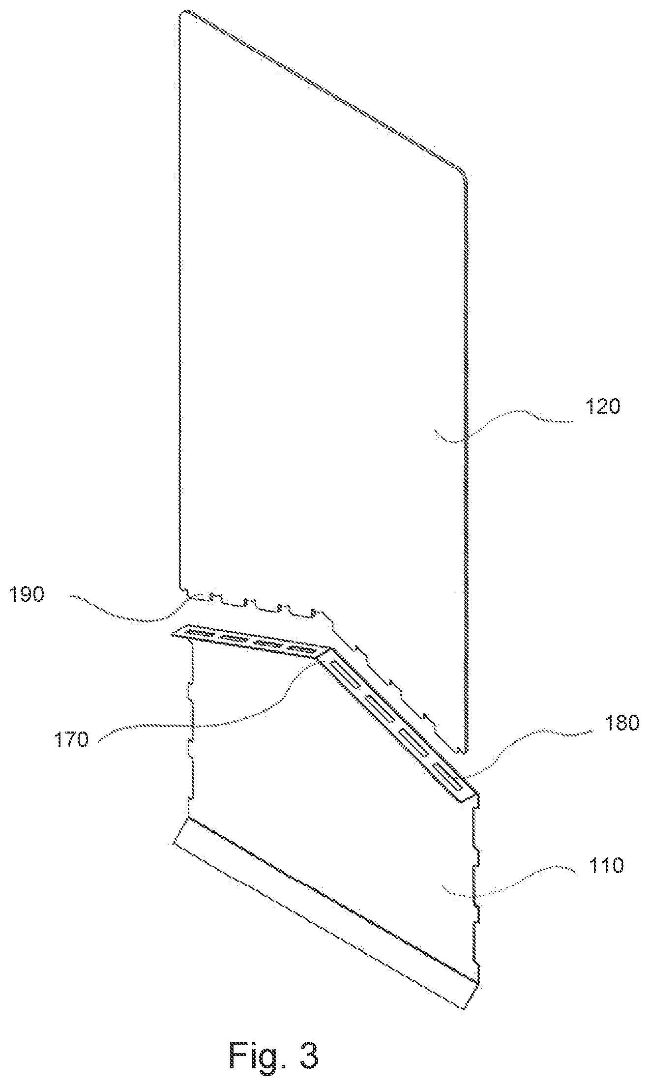 Patent US12134891 Figure 3 – Separation panels in food production