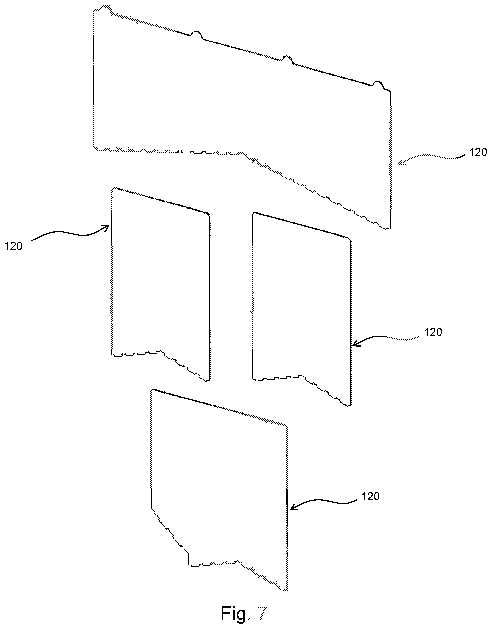 Patent US12134891 Figure 7 – Separation panels in food production