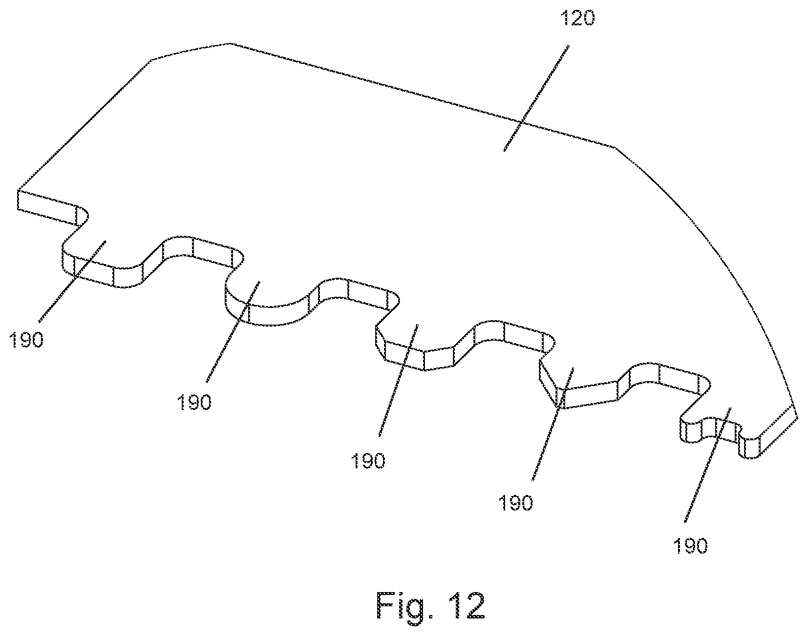 Patent US12134891 Figure 12 – Separation panels in food production