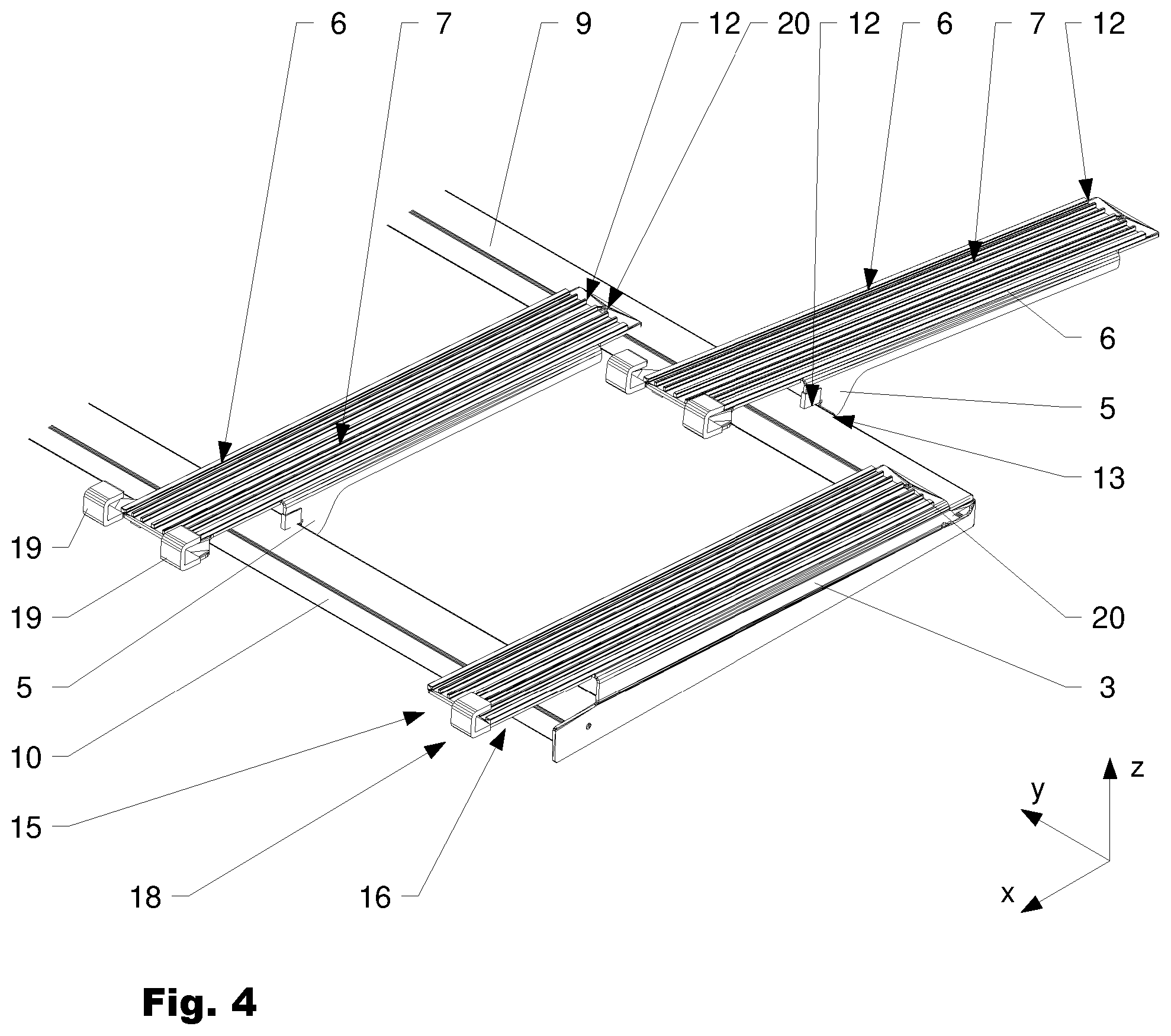 Patent US12134896 Figure 3 – Holding means for a solar roof tile